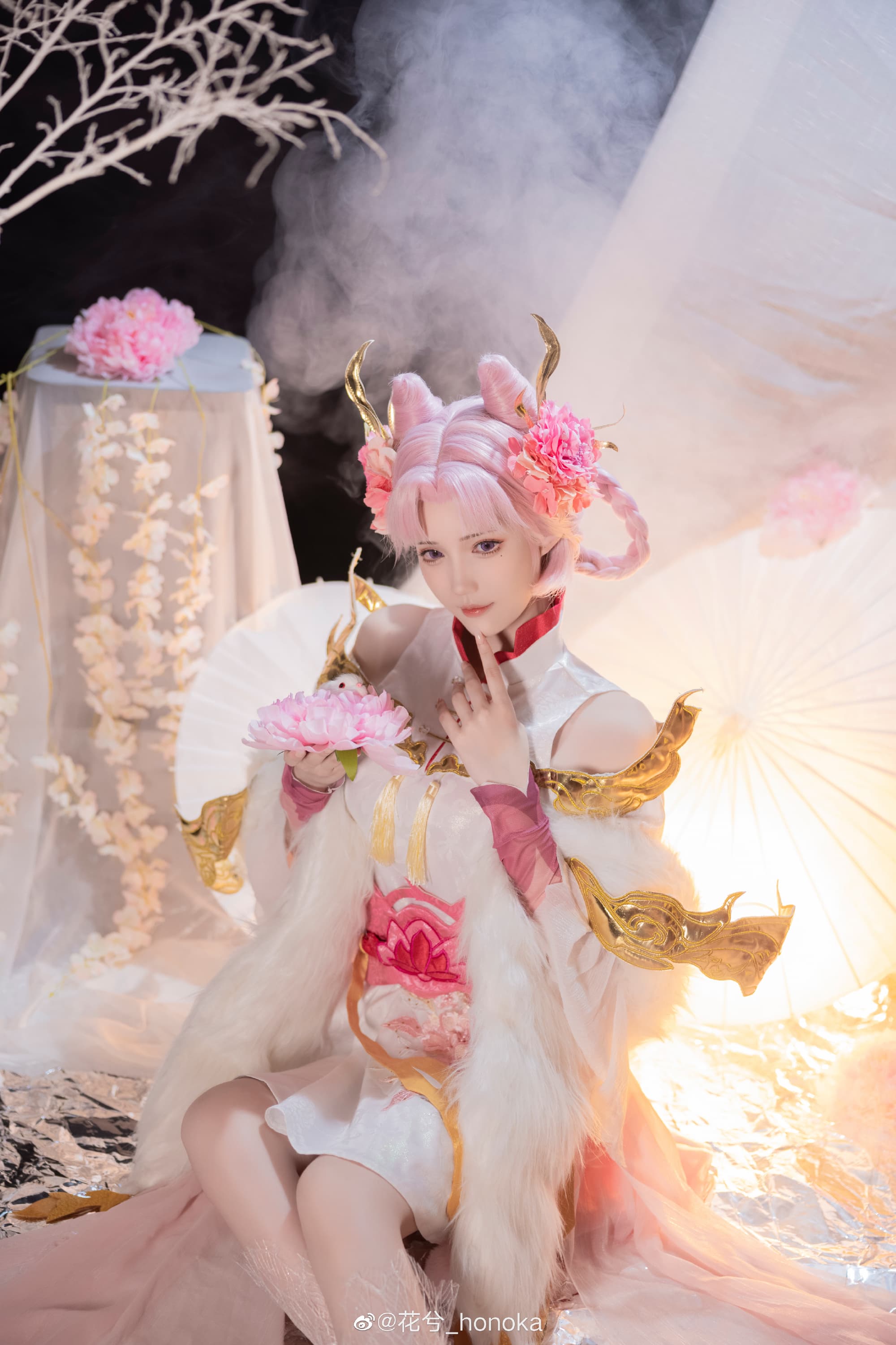 【COS】拒霜有信，归梦无凭 王者荣耀 嫦娥@花兮_honoka COSPLAY-第9张