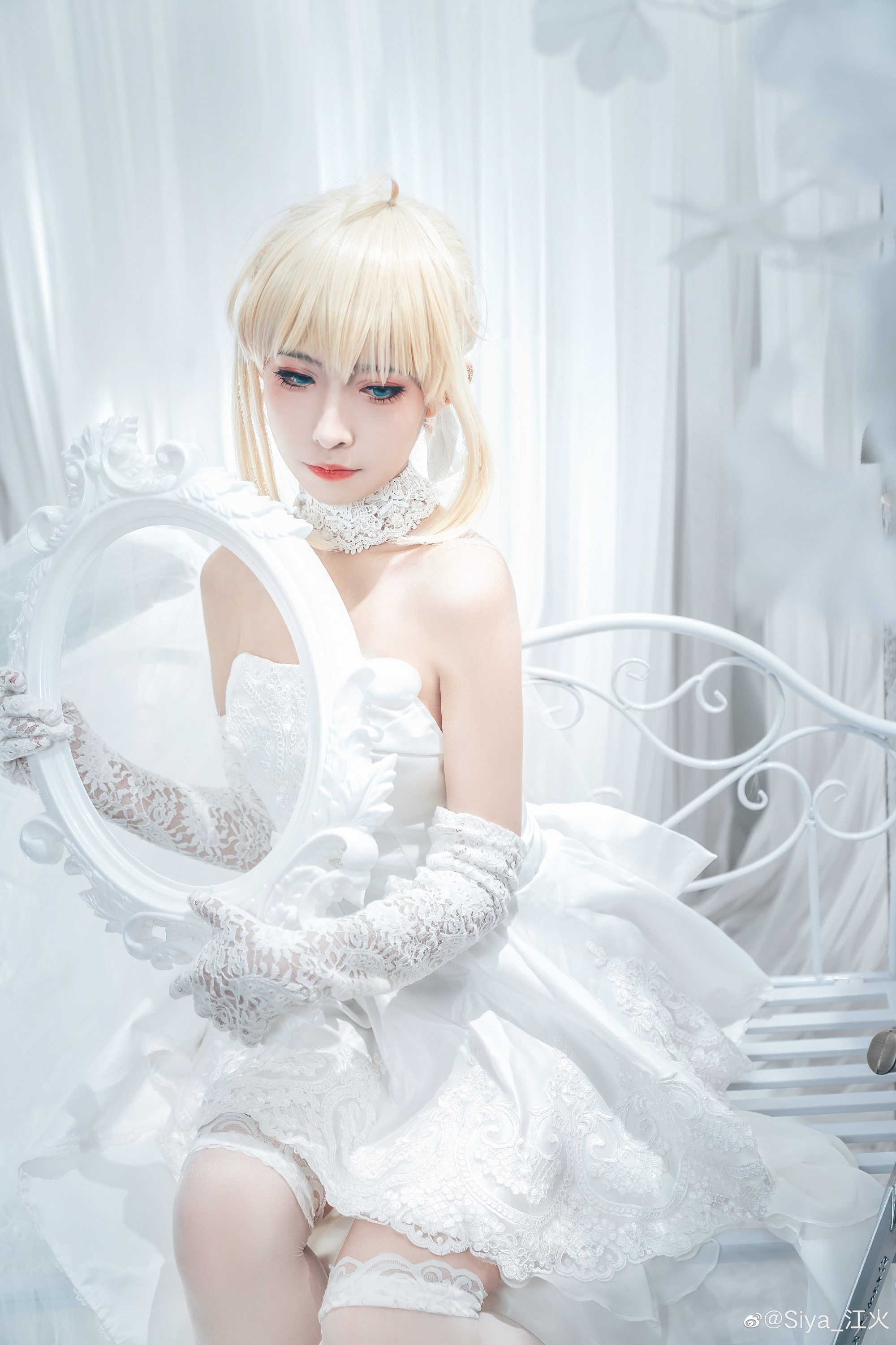 【COS】此后吾之剑与汝同在，汝之命运与吾共存。saber 阿尔托莉雅五周年礼服@Siya_江火 COSPLAY-第6张