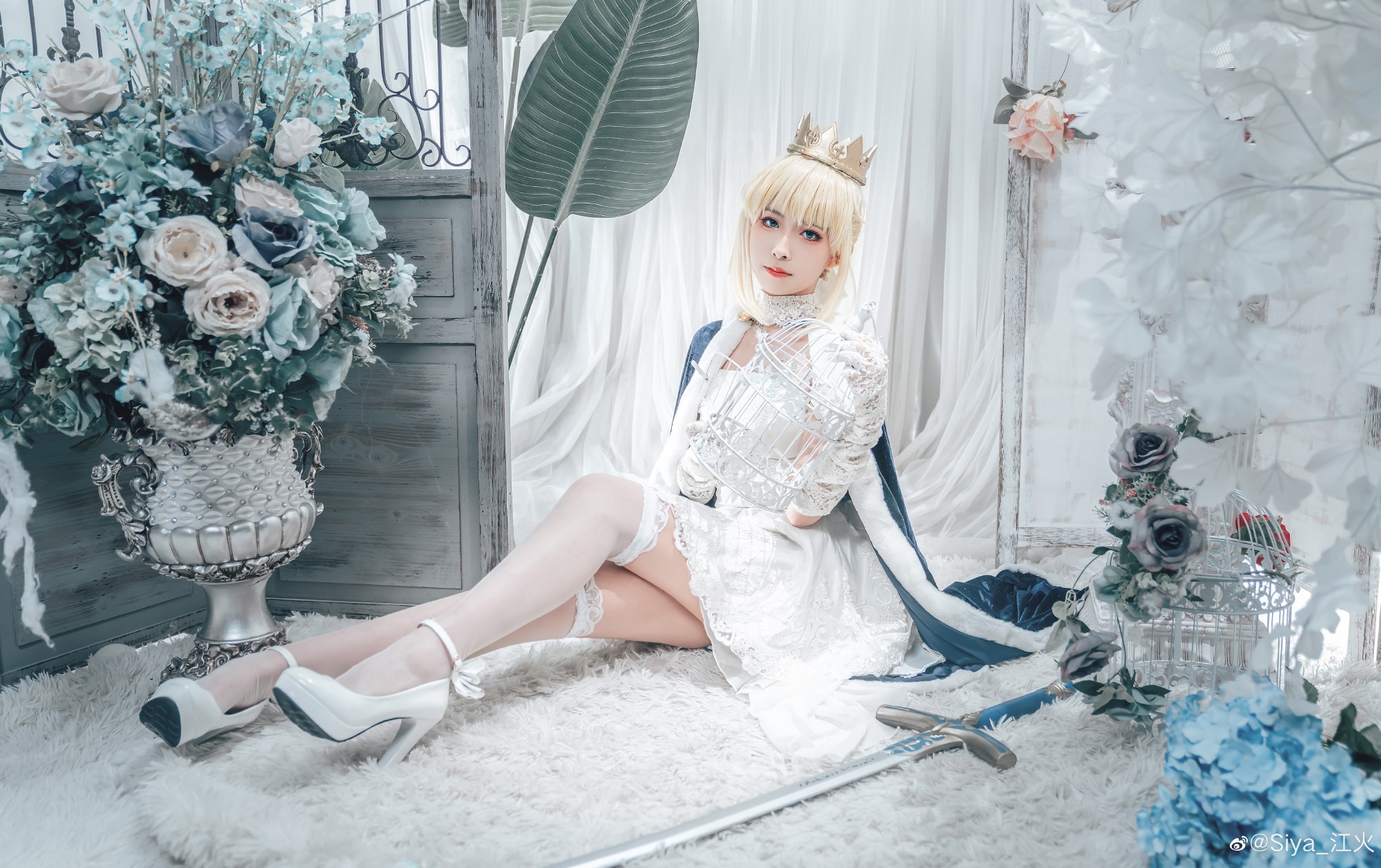 【COS】此后吾之剑与汝同在，汝之命运与吾共存。saber 阿尔托莉雅五周年礼服@Siya_江火 COSPLAY-第8张