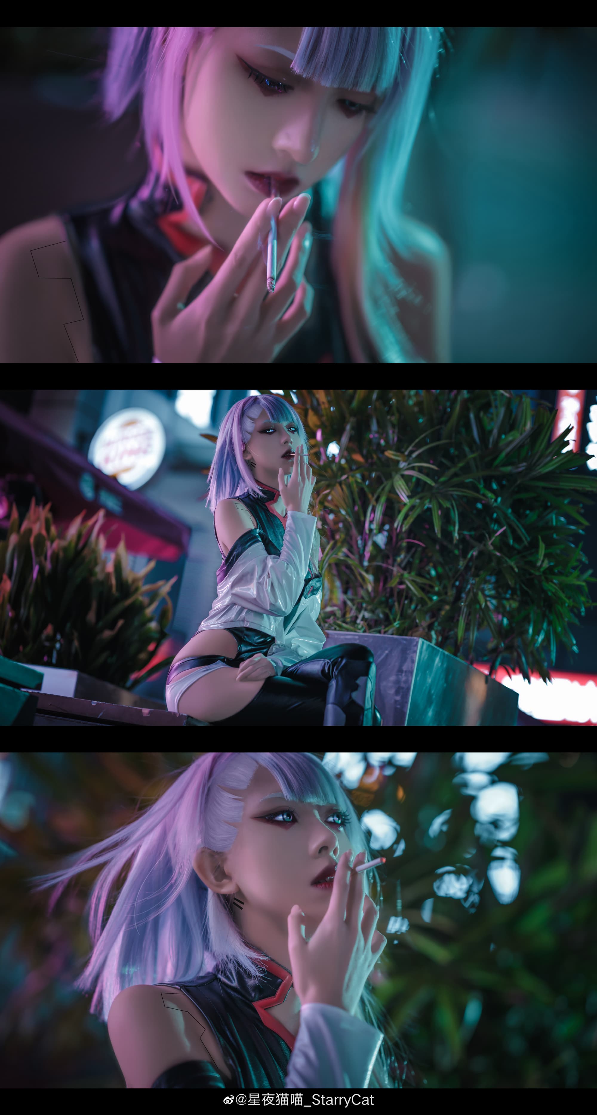 【cos正片】我觉得我们会是好搭档 赛博朋克边缘行者Lucy@星夜猫喵_StarryCat COSPLAY-第2张
