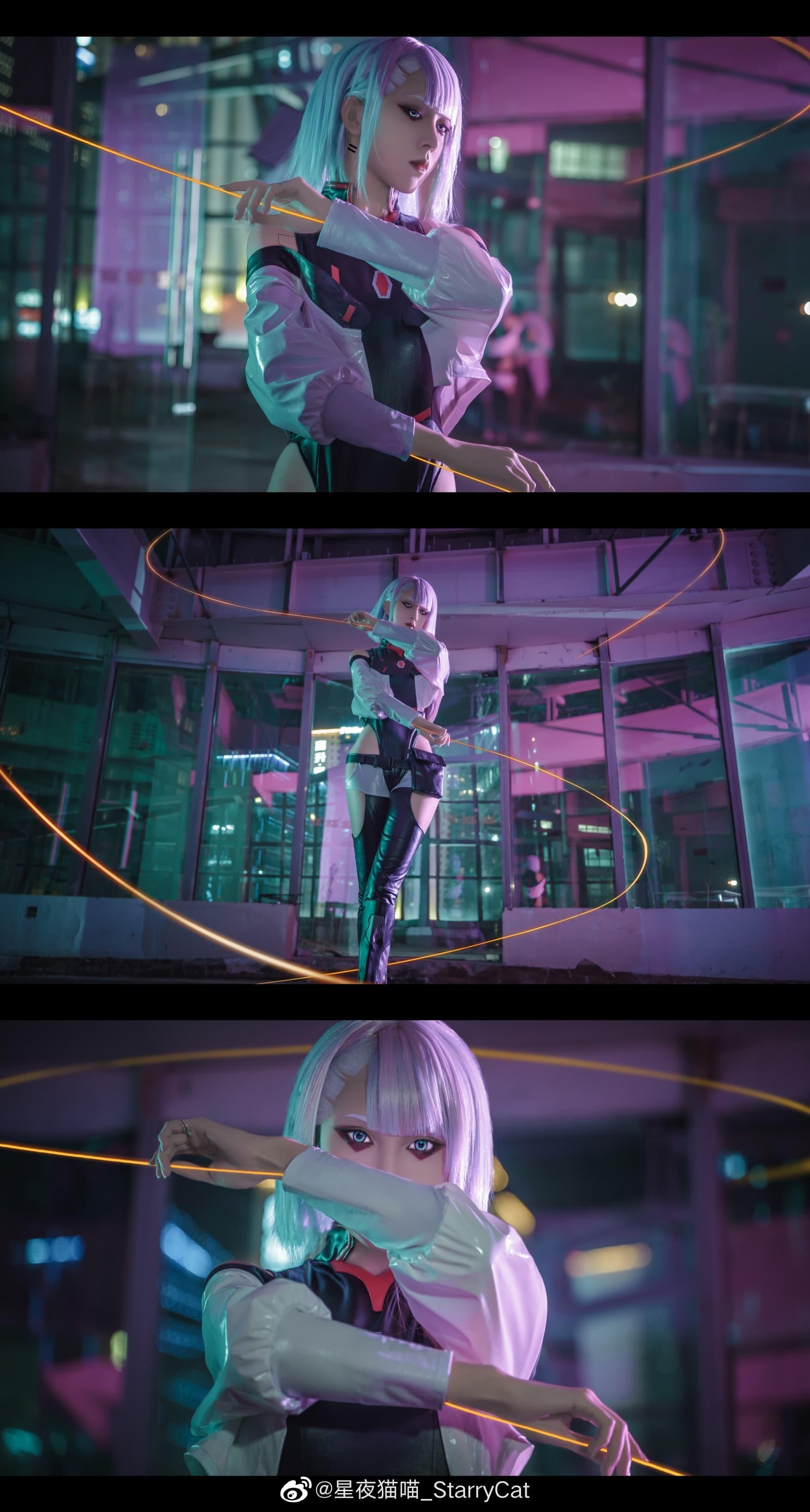 【cos正片】我觉得我们会是好搭档 赛博朋克边缘行者Lucy@星夜猫喵_StarryCat COSPLAY-第4张