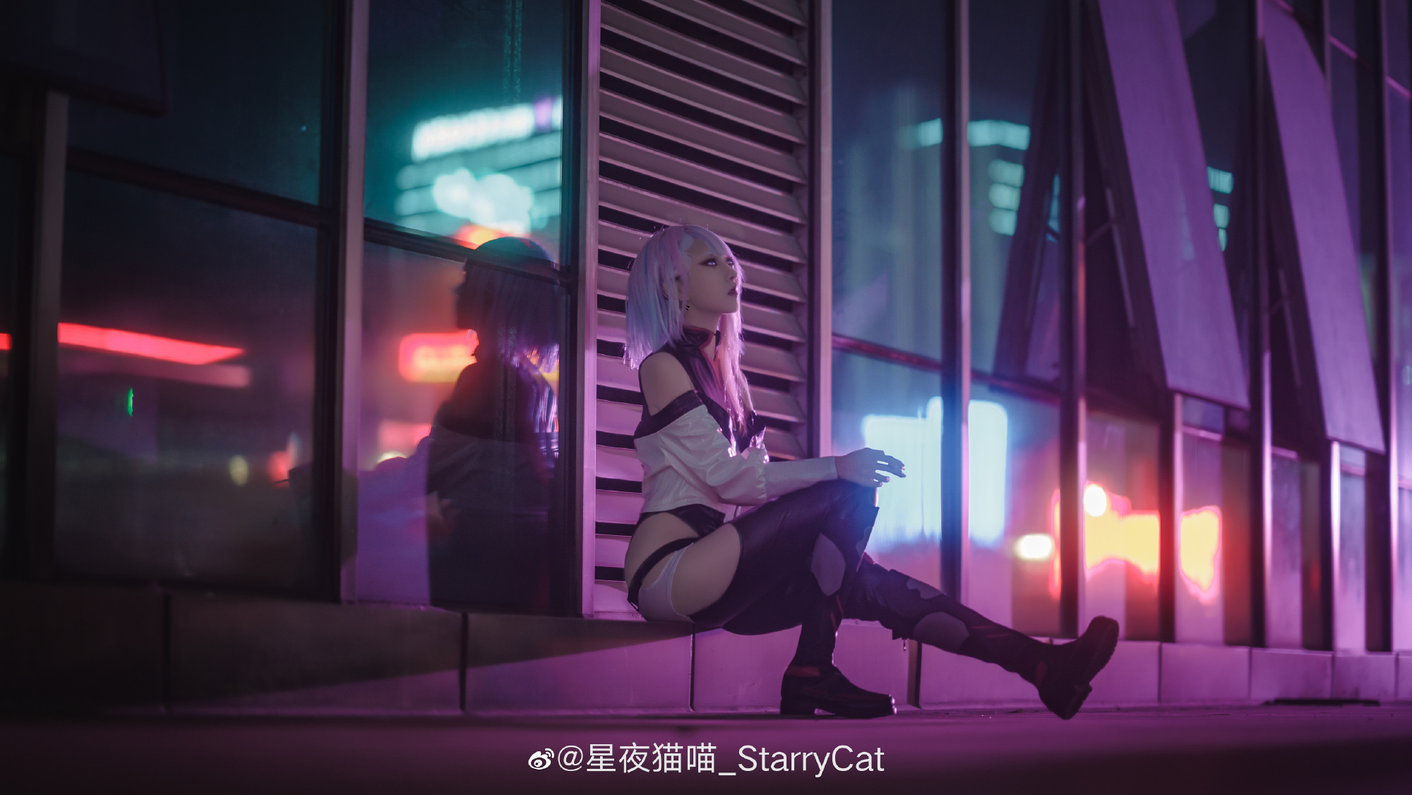 【cos正片】我觉得我们会是好搭档 赛博朋克边缘行者Lucy@星夜猫喵_StarryCat COSPLAY-第7张