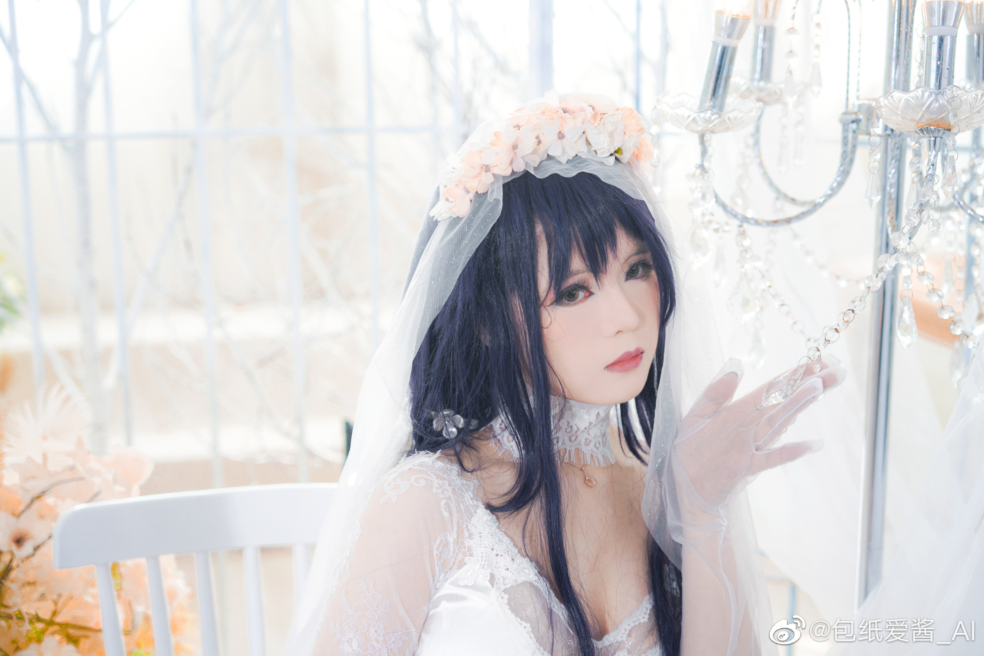 【COS】能穿上这样一身白纱，仿佛是做梦一样呢.....碧蓝航线cos @包纸爱酱_AI COSPLAY-第6张