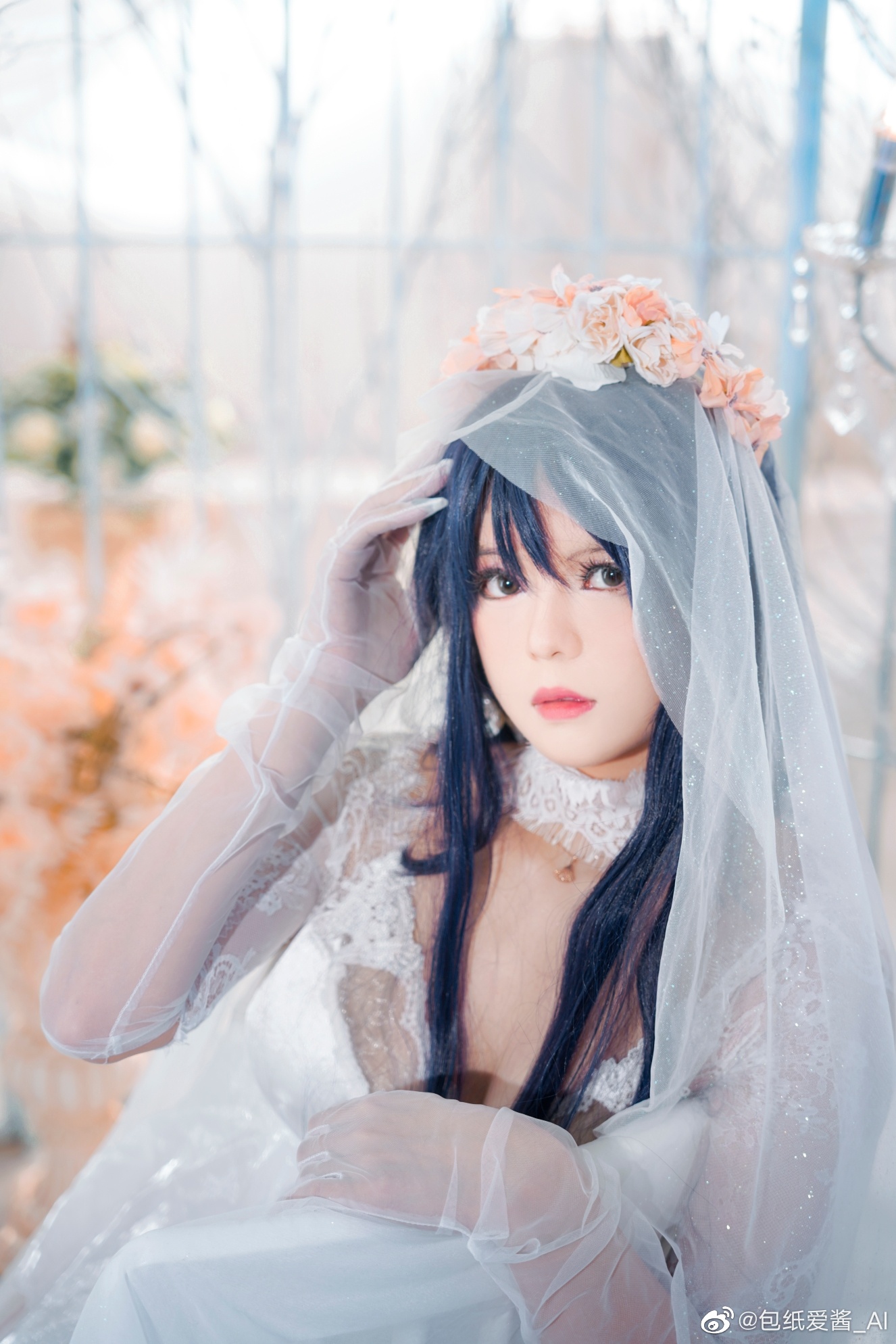 【COS】能穿上这样一身白纱，仿佛是做梦一样呢.....碧蓝航线cos @包纸爱酱_AI COSPLAY-第8张