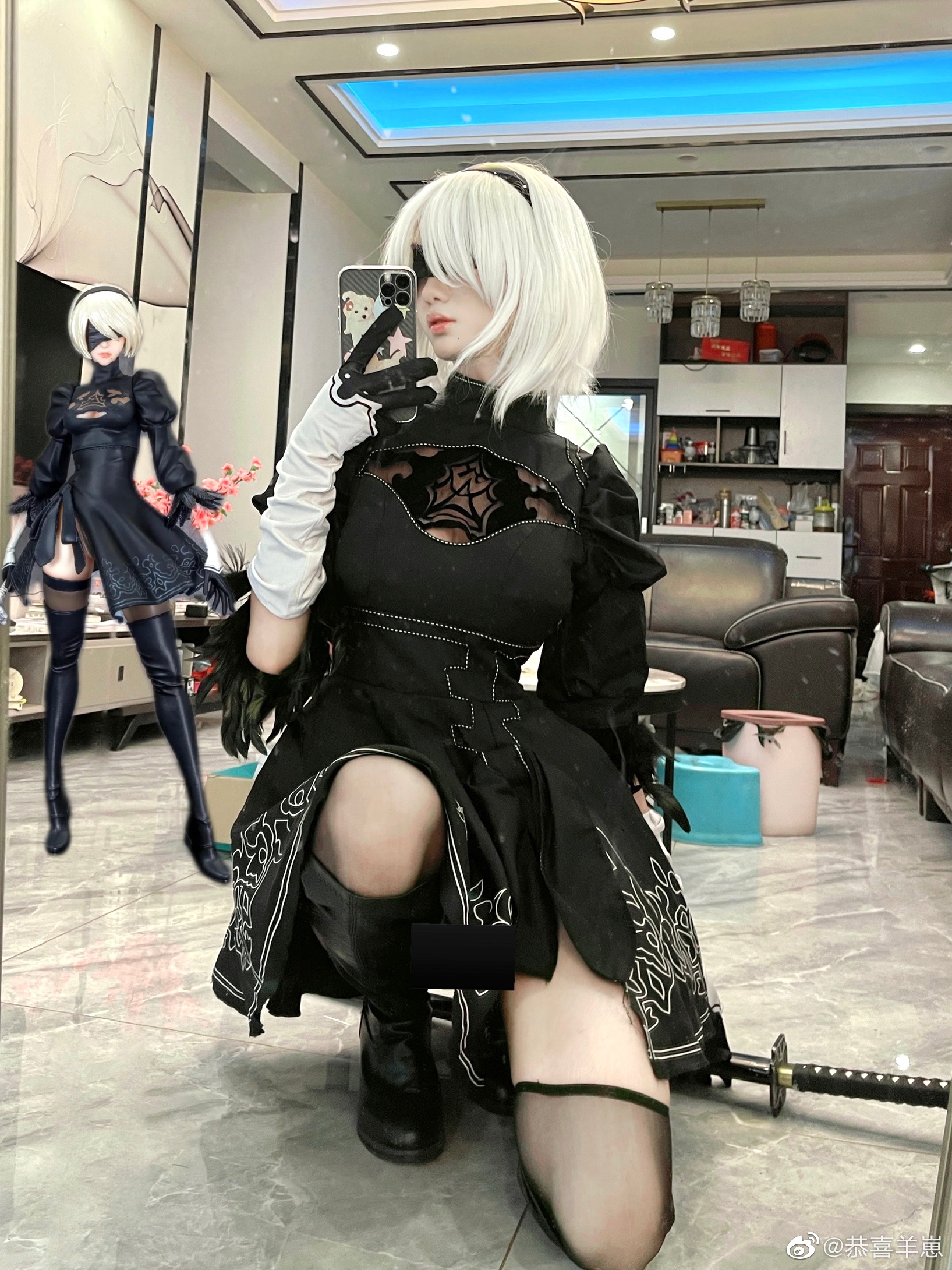 【COS】我从未留意过，这世界是如此的美丽 尼尔:机械纪元 2b小姐姐@恭喜羊崽 COSPLAY-第5张