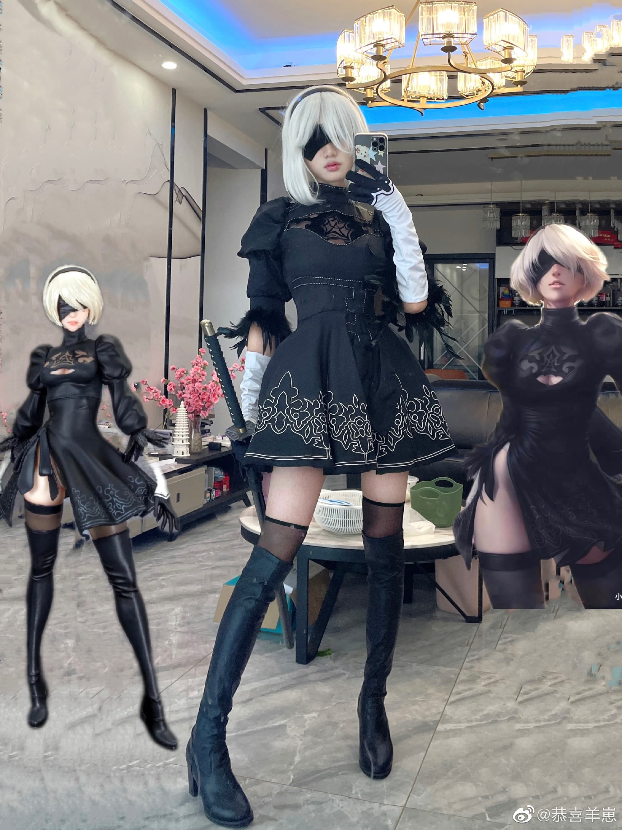 【COS】我从未留意过，这世界是如此的美丽 尼尔:机械纪元 2b小姐姐@恭喜羊崽 COSPLAY-第6张