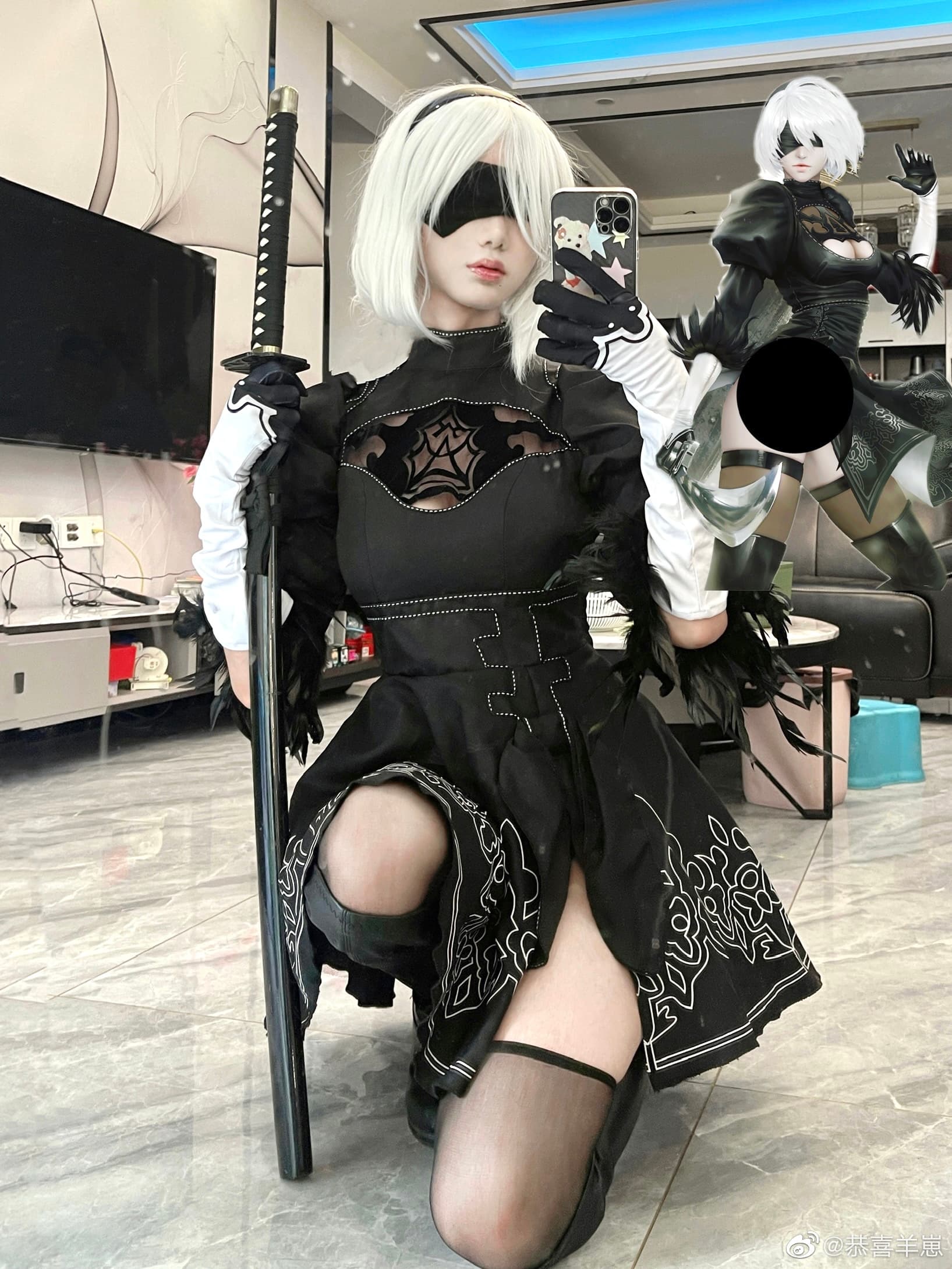 【COS】我从未留意过，这世界是如此的美丽 尼尔:机械纪元 2b小姐姐@恭喜羊崽 COSPLAY-第9张