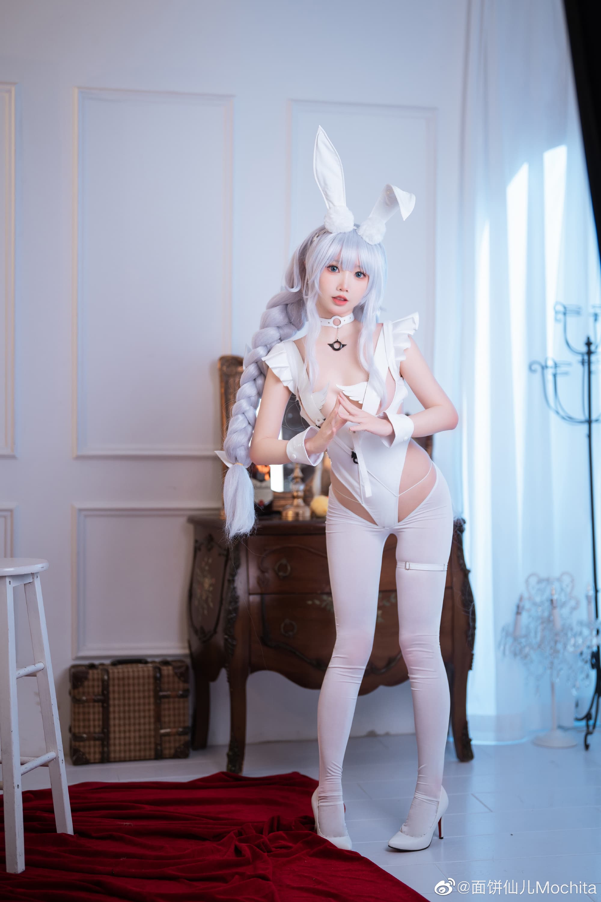 【COS】懒懒的白兔—— 你来了啊，指挥官。碧蓝航线 恶毒@面饼仙儿Mochita COSPLAY-第1张