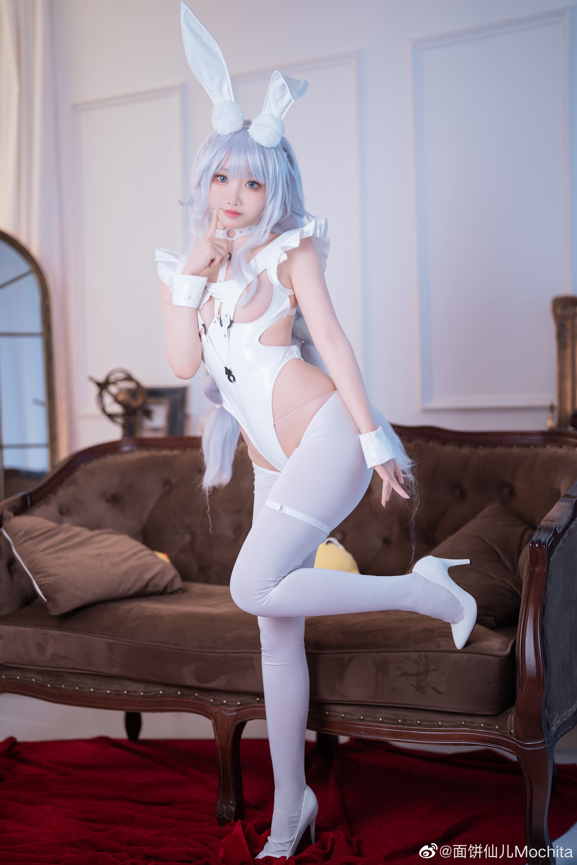 【COS】懒懒的白兔—— 你来了啊，指挥官。碧蓝航线 恶毒@面饼仙儿Mochita COSPLAY-第3张