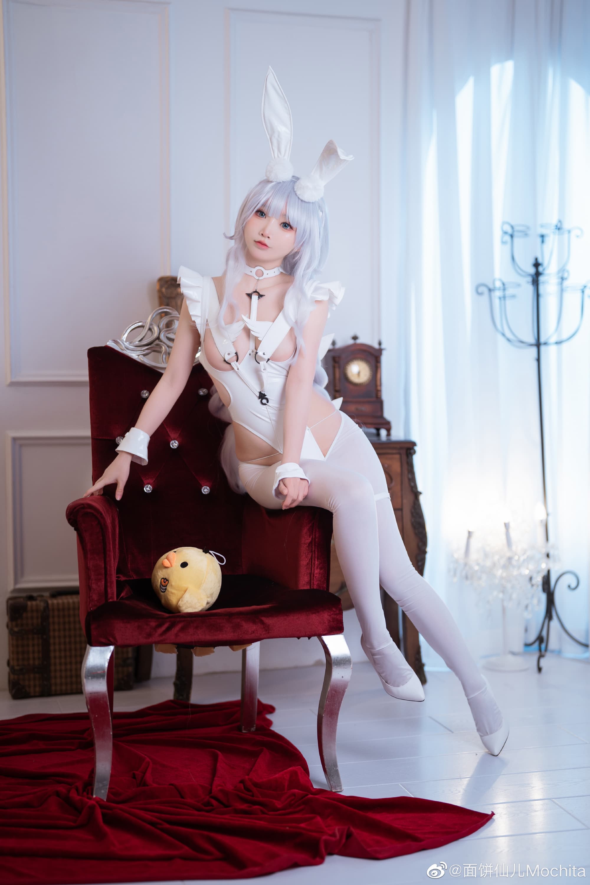 【COS】懒懒的白兔—— 你来了啊，指挥官。碧蓝航线 恶毒@面饼仙儿Mochita COSPLAY-第4张