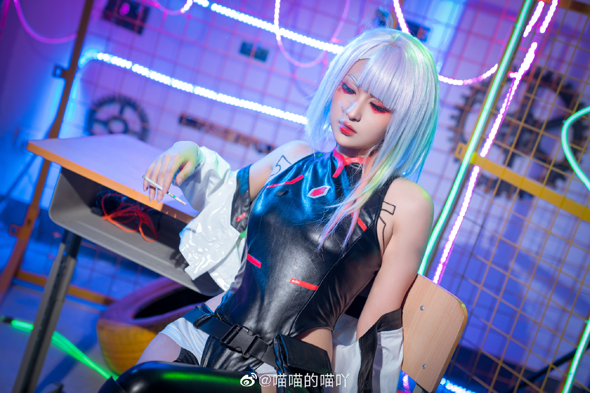 ❤️“我不要你守护，我不想你死，只要你活着就好   David”❤️ 赛博朋克边缘行者@喵喵的喵吖 COSPLAY-第11张