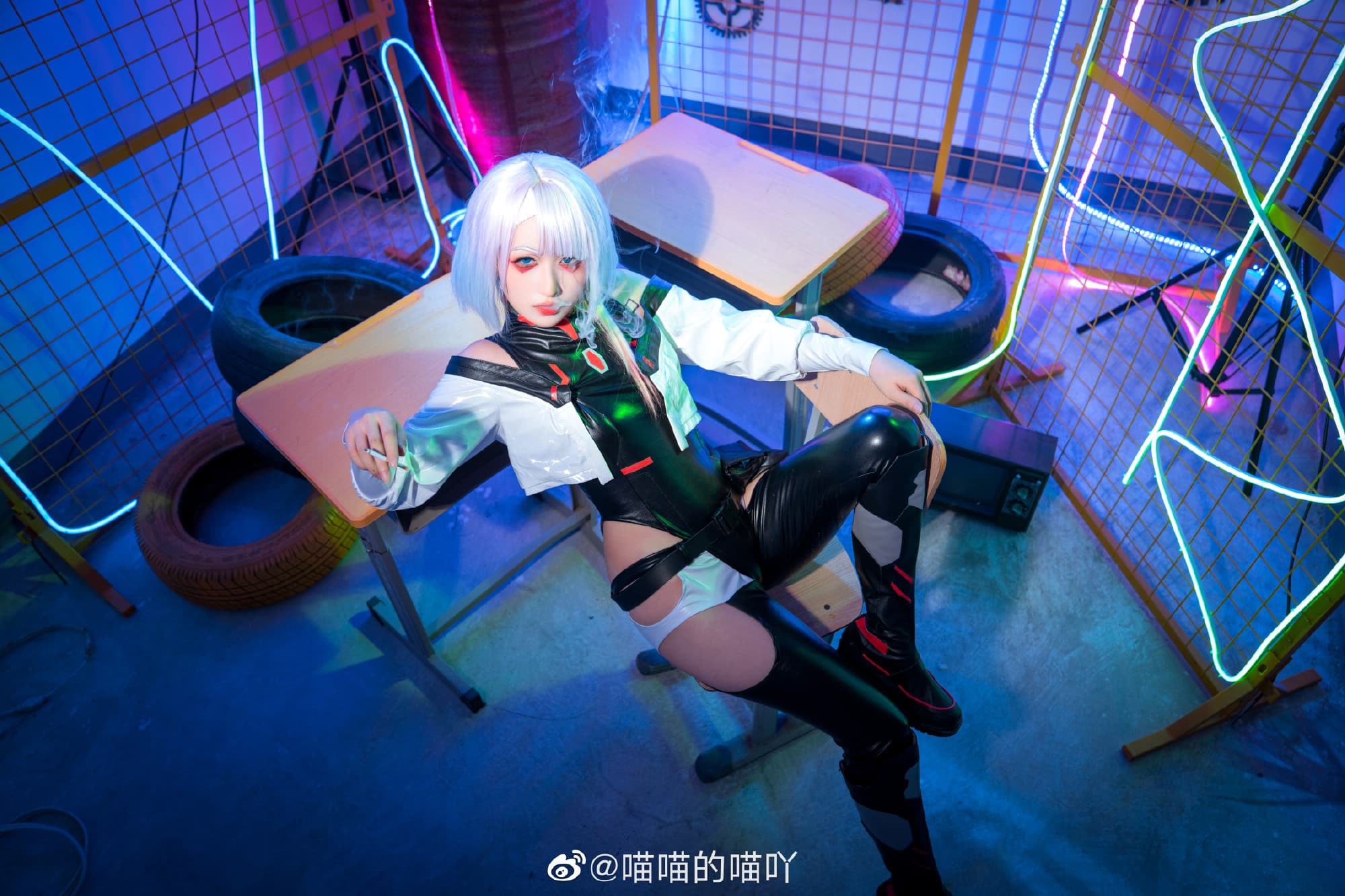 ❤️“我不要你守护，我不想你死，只要你活着就好   David”❤️ 赛博朋克边缘行者@喵喵的喵吖 COSPLAY-第13张