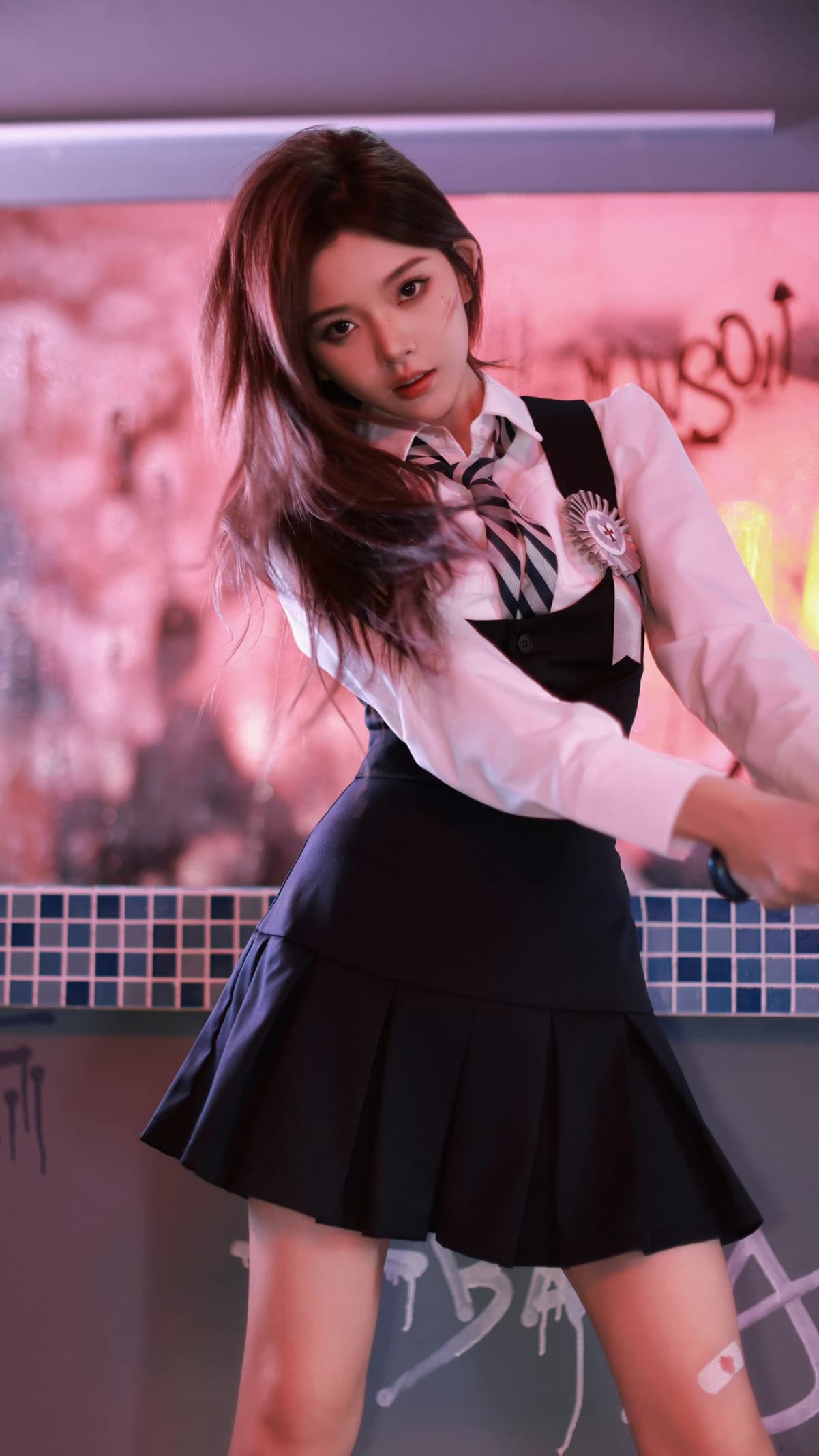 个性可爱元气美女 彭十六 4k高清 手机壁纸 2160x3840 壁纸-第1张
