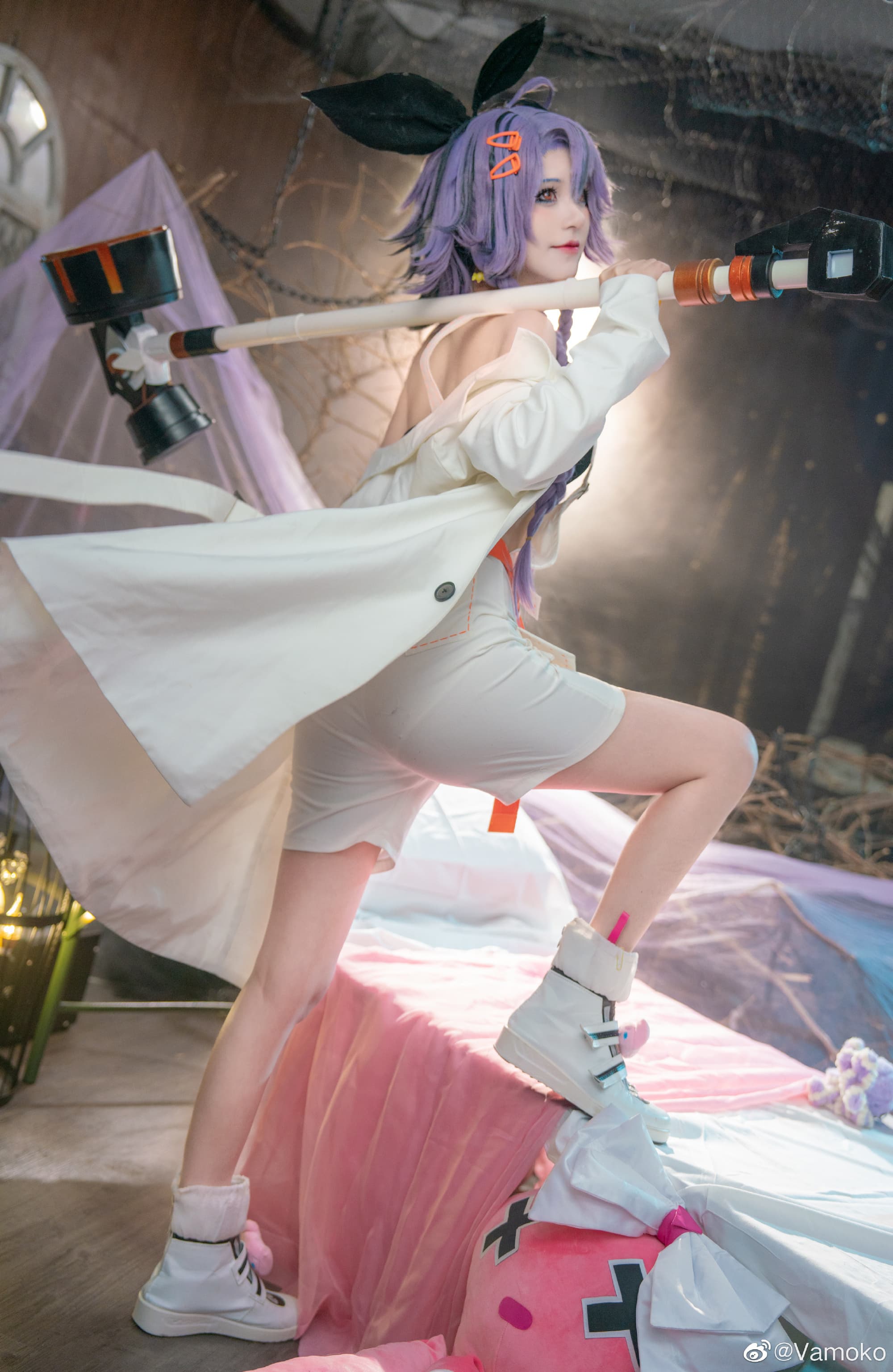 溅到身上了，下次还是你们打吧，我在边上看着就行～@Vamoko COSPLAY-第4张