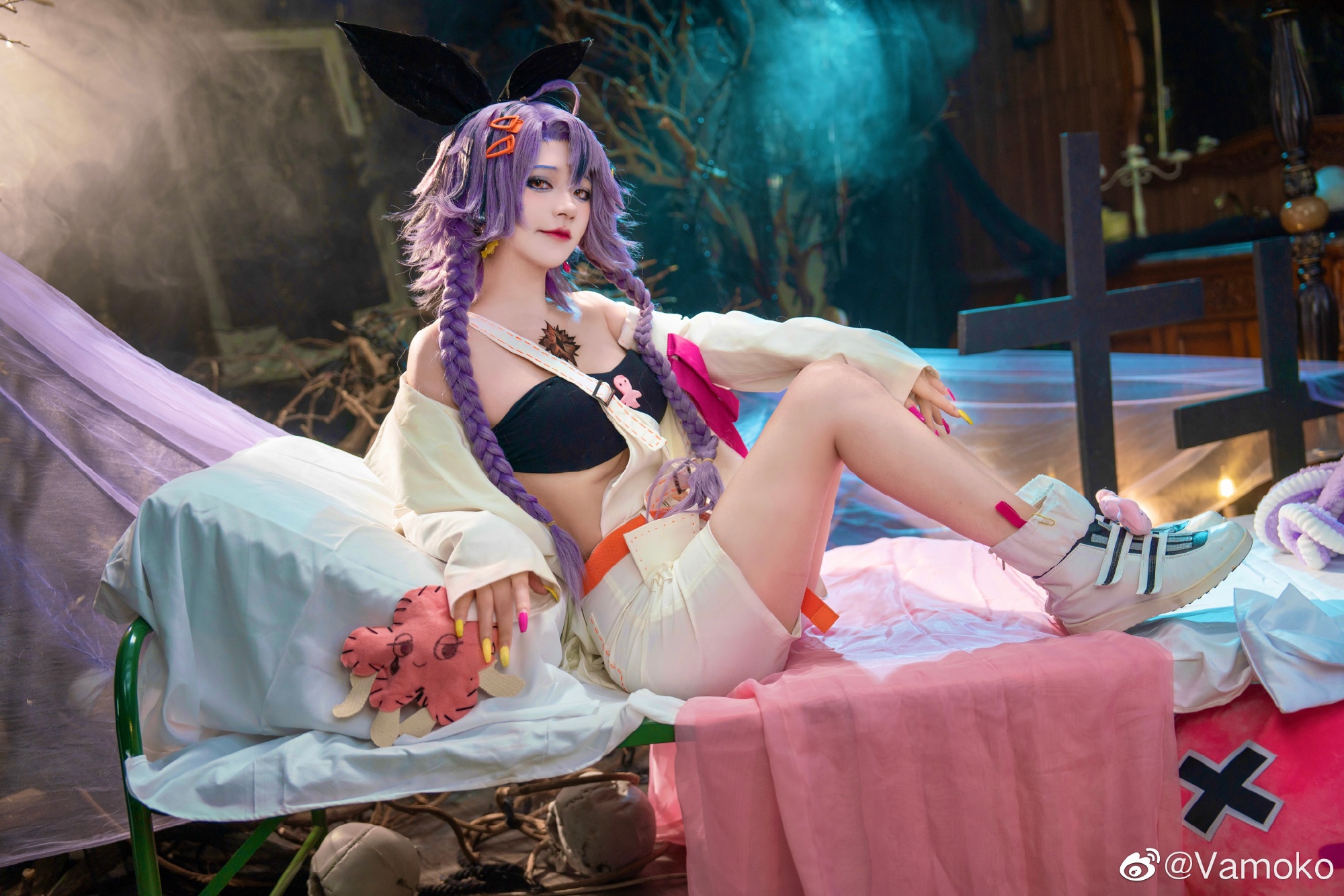 溅到身上了，下次还是你们打吧，我在边上看着就行～@Vamoko COSPLAY-第9张