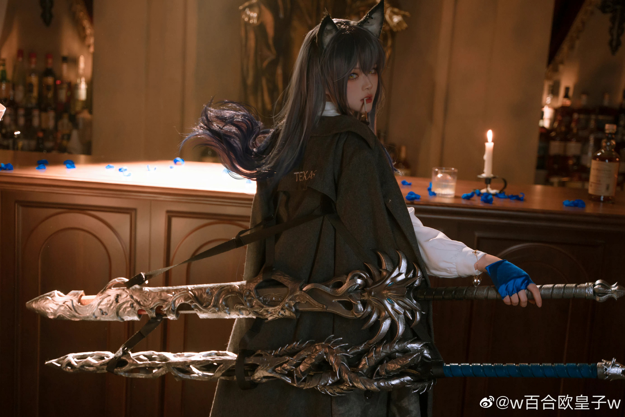 【COS】如果摆脱过去的方法只有粉碎它，那我就会粉碎它。就这么简单。 明日方舟 缄默德克萨斯@w百合欧皇子w COSPLAY-第11张