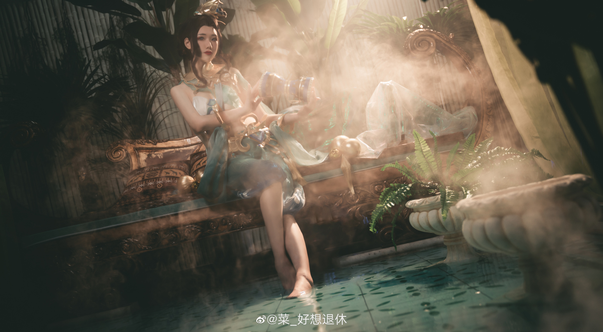 【COS】西风故道听旧梦，昔年弦鼓，昔年旋舞。王者荣耀 貂蝉@菜_好想退休 COSPLAY-第4张