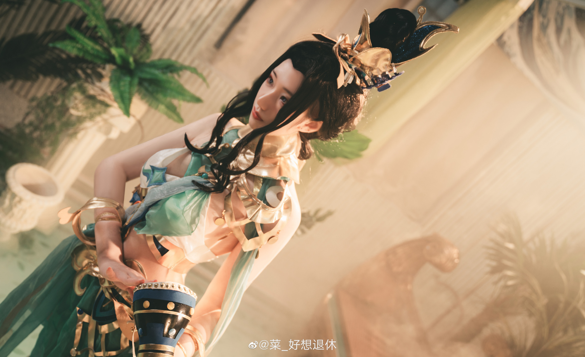 【COS】西风故道听旧梦，昔年弦鼓，昔年旋舞。王者荣耀 貂蝉@菜_好想退休 COSPLAY-第6张