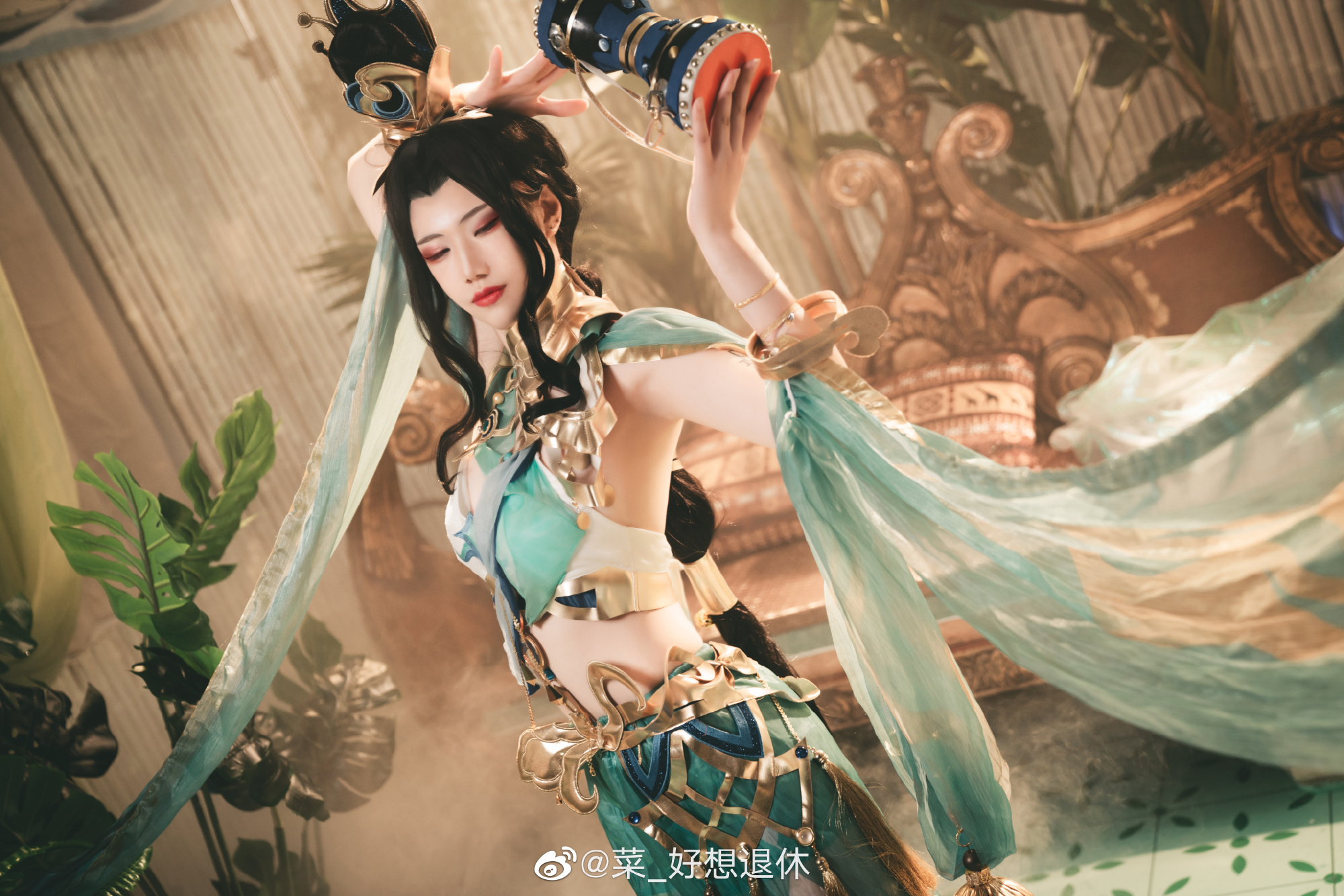 【COS】西风故道听旧梦，昔年弦鼓，昔年旋舞。王者荣耀 貂蝉@菜_好想退休 COSPLAY-第8张