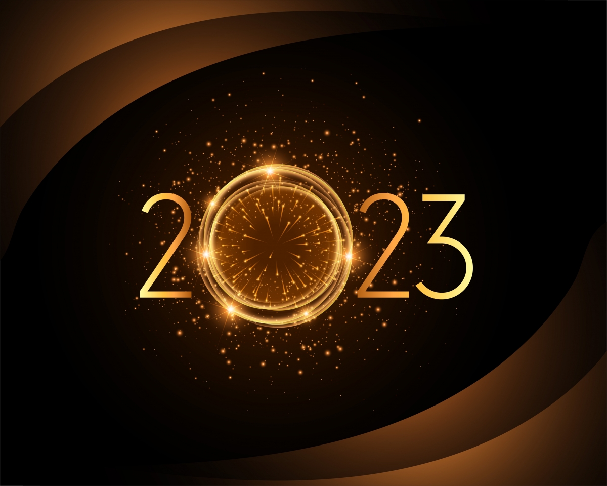 2023 新年 个性数字 烟花 5k 图片 壁纸-第1张