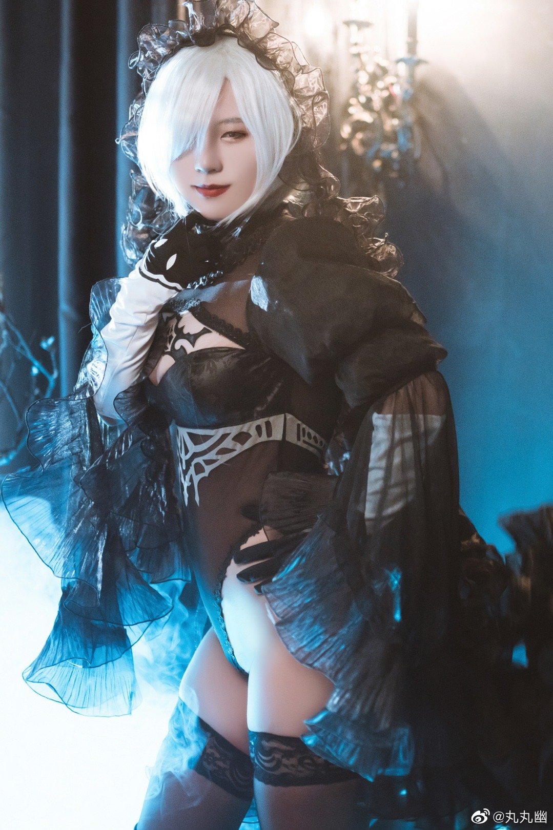 这是诅咒，还是惩罚… 尼尔机械纪元.黑白2b花嫁cos 黑@丸丸幽  白@Joker从不是泛泛之辈 COSPLAY-第3张