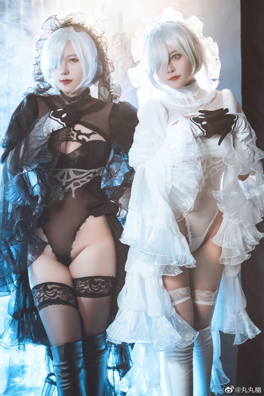这是诅咒，还是惩罚… 尼尔机械纪元.黑白2b花嫁cos 黑@丸丸幽  白@Joker从不是泛泛之辈 COSPLAY-第11张