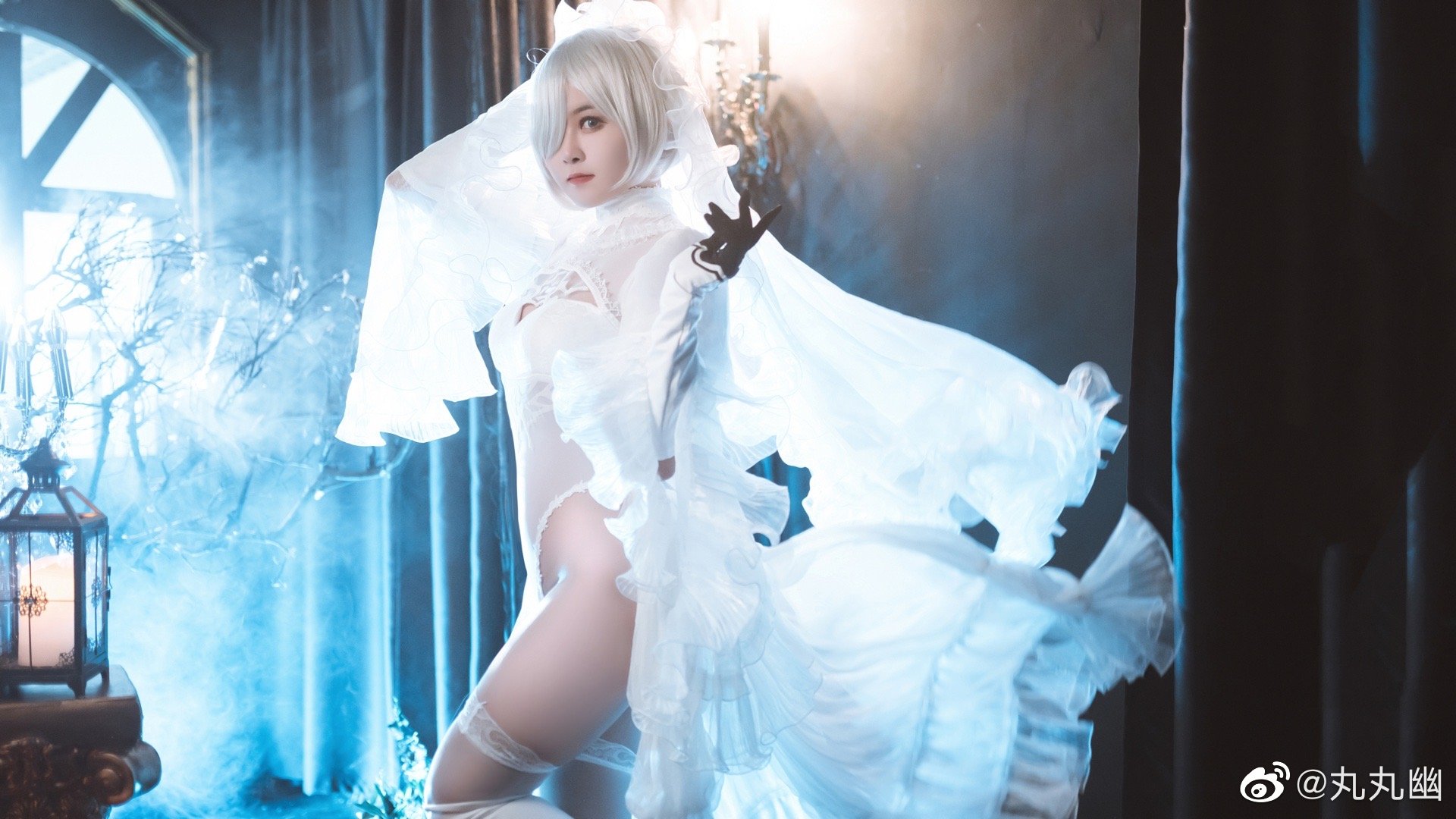 这是诅咒，还是惩罚… 尼尔机械纪元.黑白2b花嫁cos 黑@丸丸幽  白@Joker从不是泛泛之辈 COSPLAY-第12张