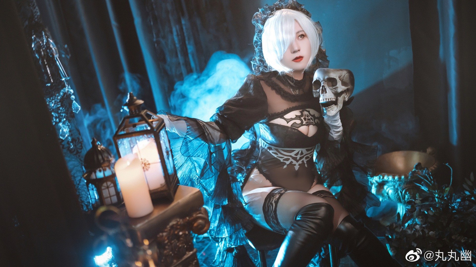 这是诅咒，还是惩罚… 尼尔机械纪元.黑白2b花嫁cos 黑@丸丸幽  白@Joker从不是泛泛之辈 COSPLAY-第14张