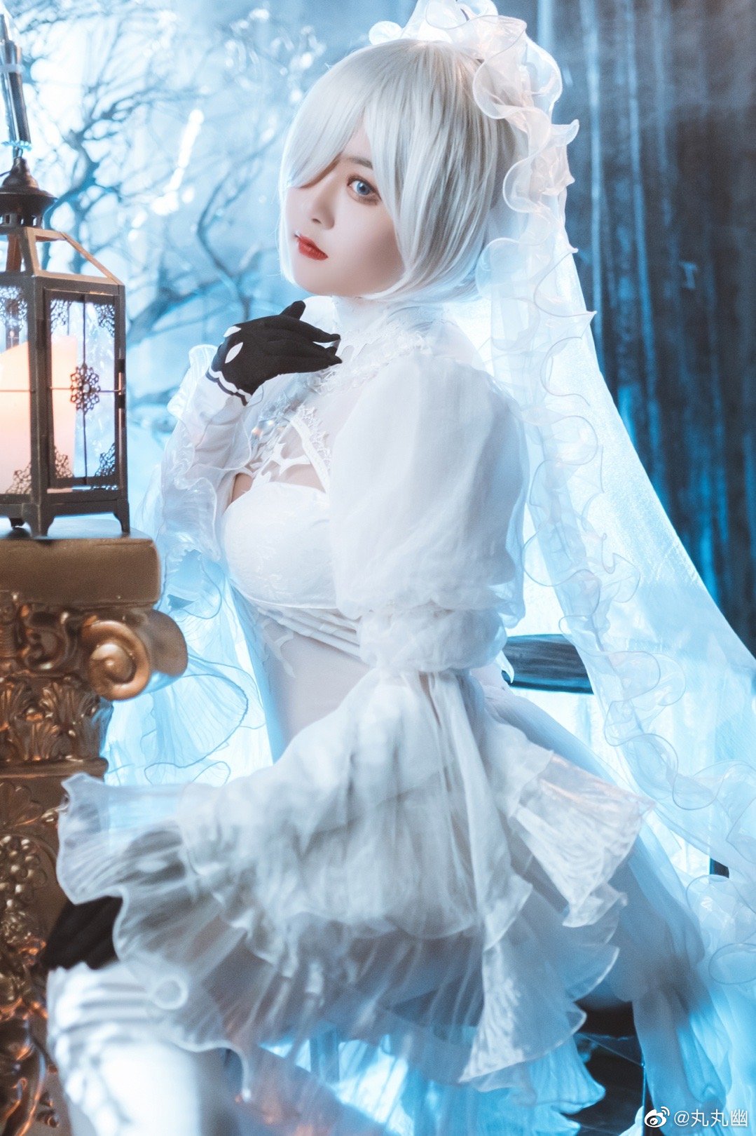 这是诅咒，还是惩罚… 尼尔机械纪元.黑白2b花嫁cos 黑@丸丸幽  白@Joker从不是泛泛之辈 COSPLAY-第16张