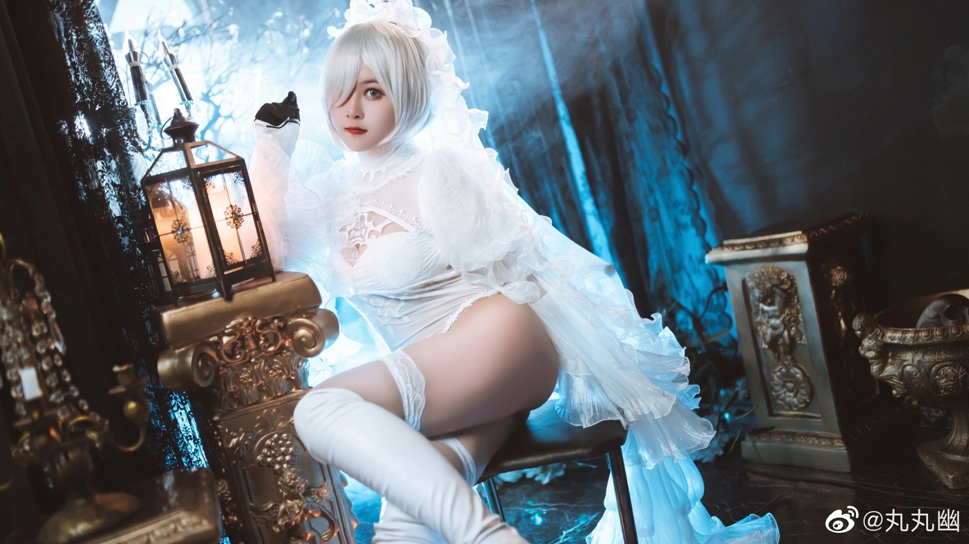 这是诅咒，还是惩罚… 尼尔机械纪元.黑白2b花嫁cos 黑@丸丸幽  白@Joker从不是泛泛之辈 COSPLAY-第17张