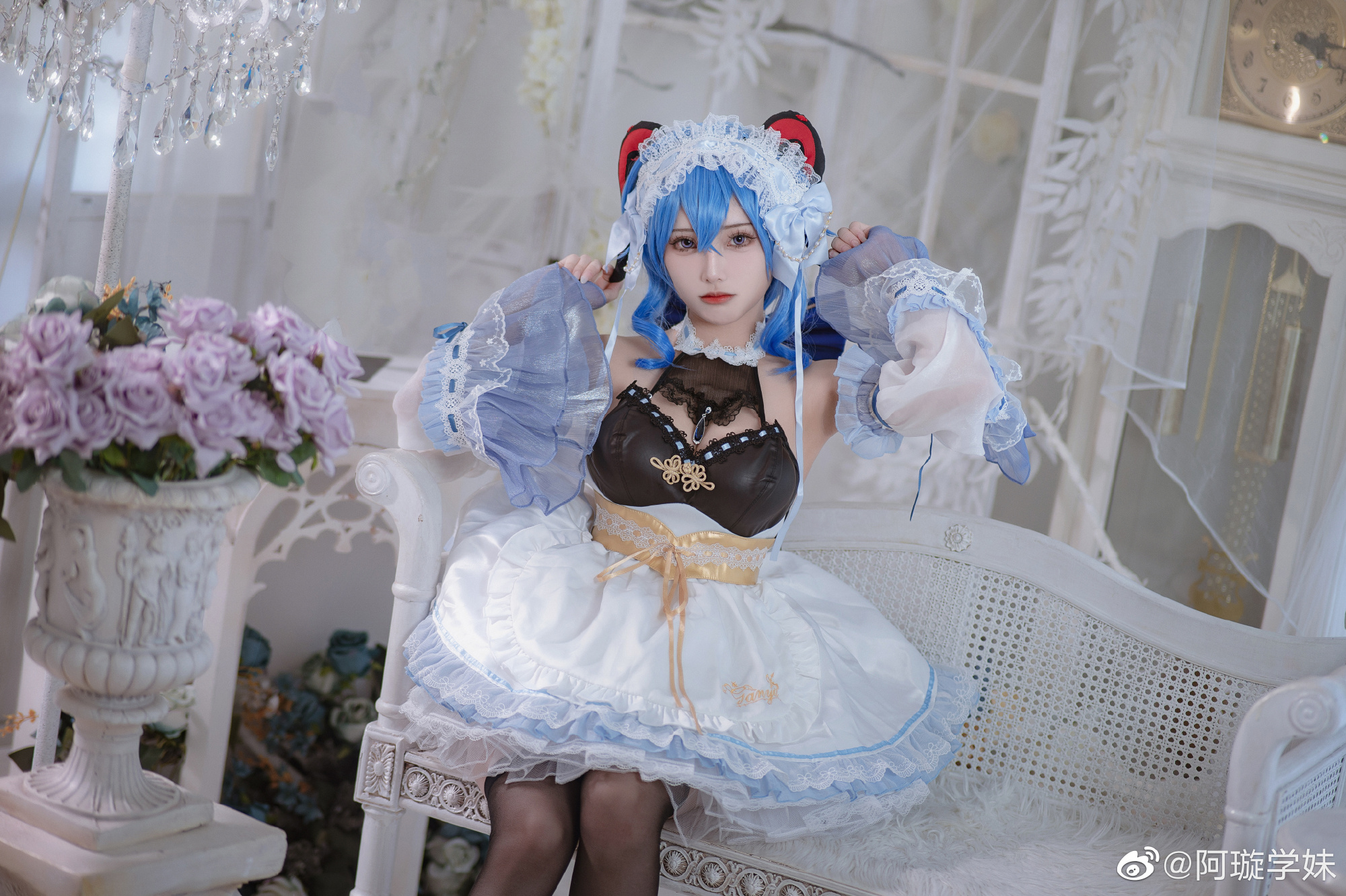 【COS】请…请不要摸我的角！ 原神 甘雨 同人女仆@阿璇学妹 COSPLAY-第1张