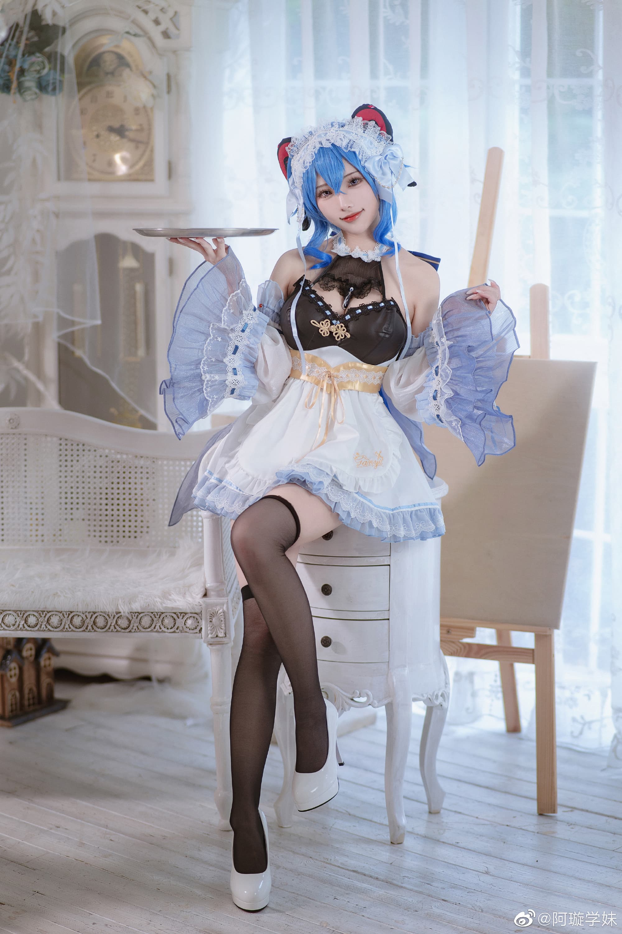 【COS】请…请不要摸我的角！ 原神 甘雨 同人女仆@阿璇学妹 COSPLAY-第3张