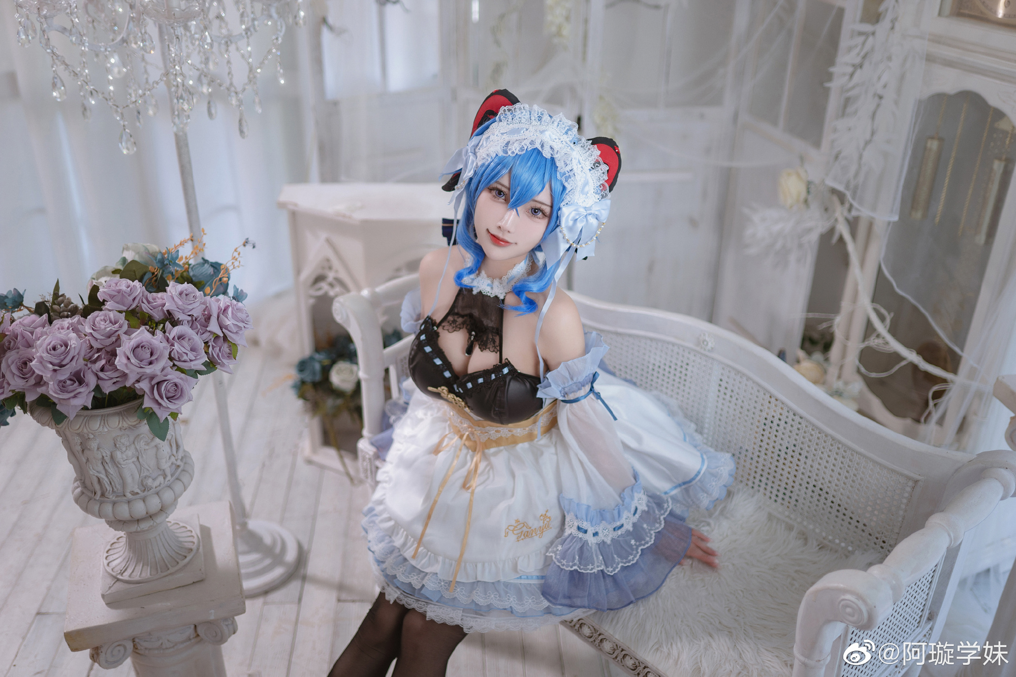 【COS】请…请不要摸我的角！ 原神 甘雨 同人女仆@阿璇学妹 COSPLAY-第4张