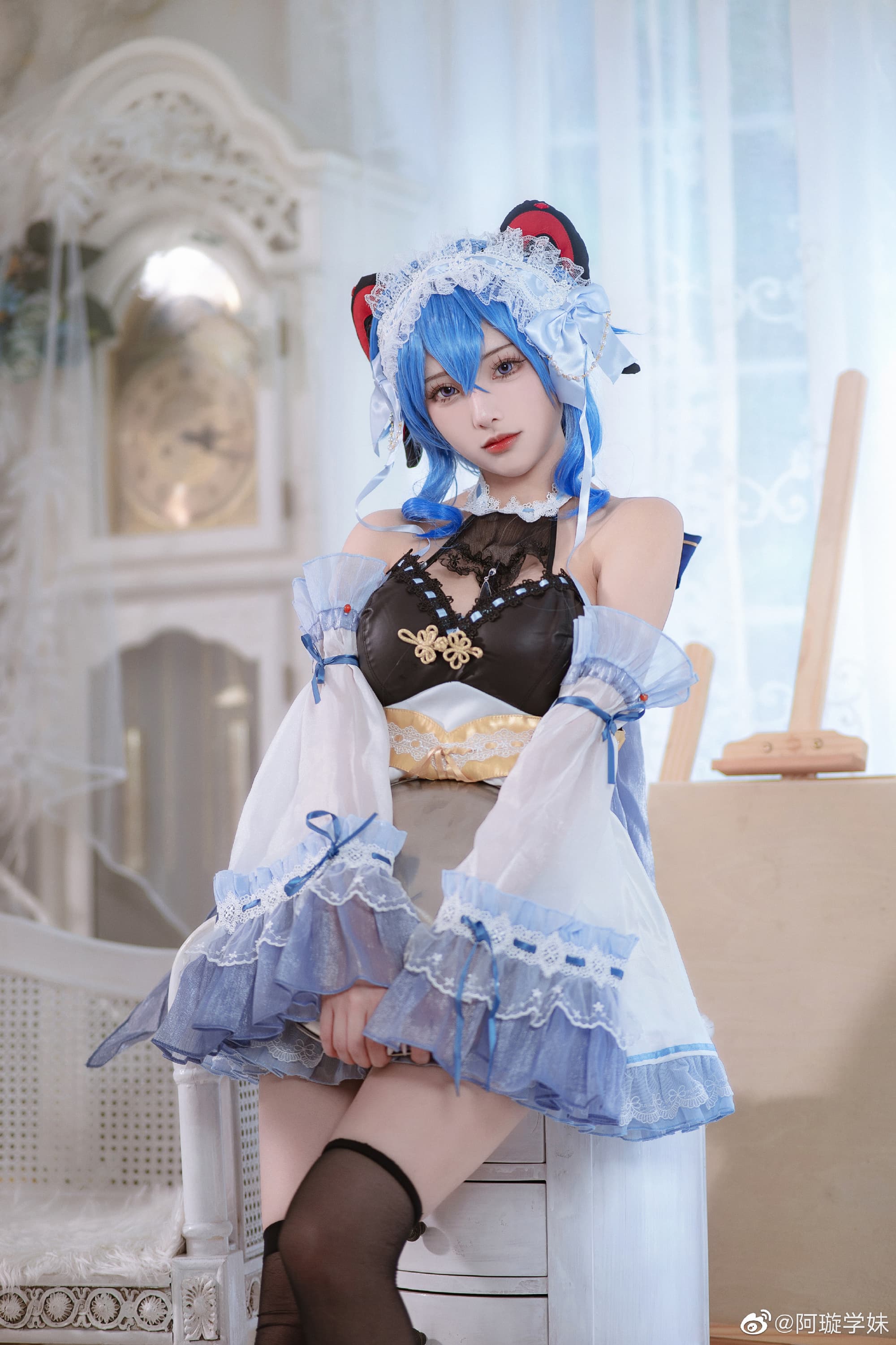 【COS】请…请不要摸我的角！ 原神 甘雨 同人女仆@阿璇学妹 COSPLAY-第5张