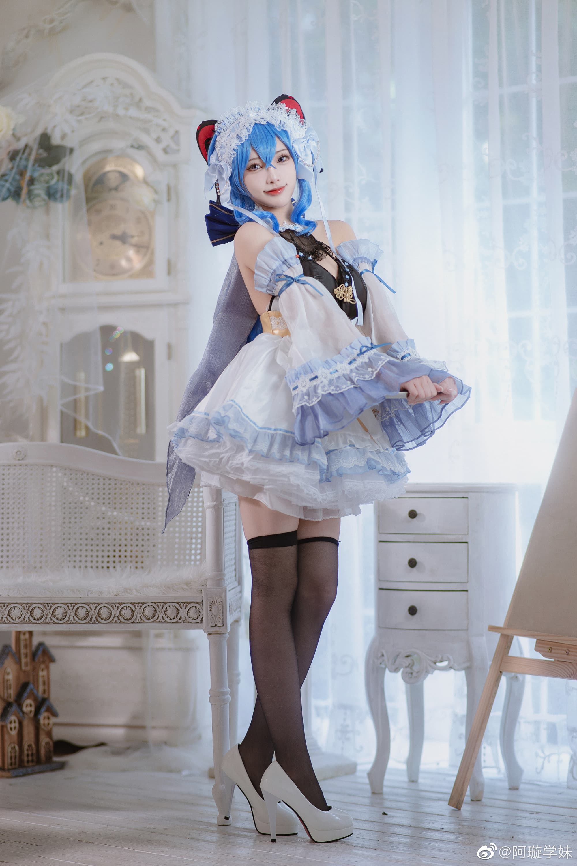 【COS】请…请不要摸我的角！ 原神 甘雨 同人女仆@阿璇学妹 COSPLAY-第9张