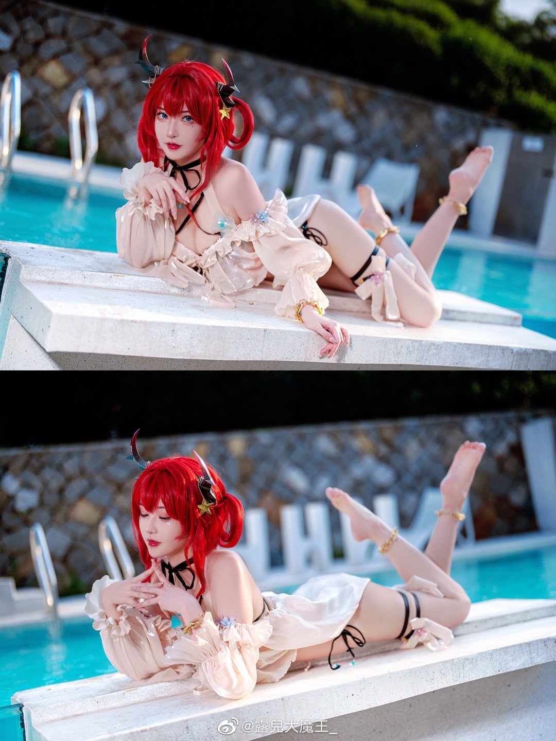 【COS】夏日的温度就如我的发色一样火热。 明日方舟 史尔特尔@露兒大魔王 COSPLAY-第5张