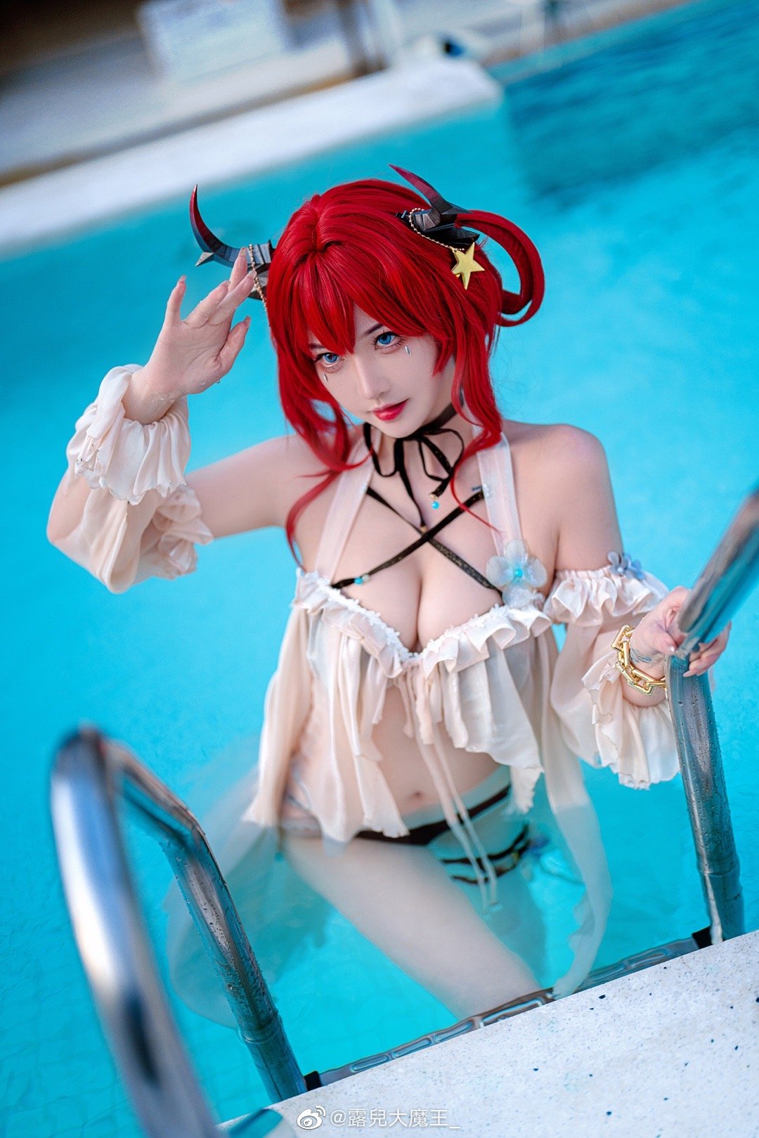 【COS】夏日的温度就如我的发色一样火热。 明日方舟 史尔特尔@露兒大魔王 COSPLAY-第8张