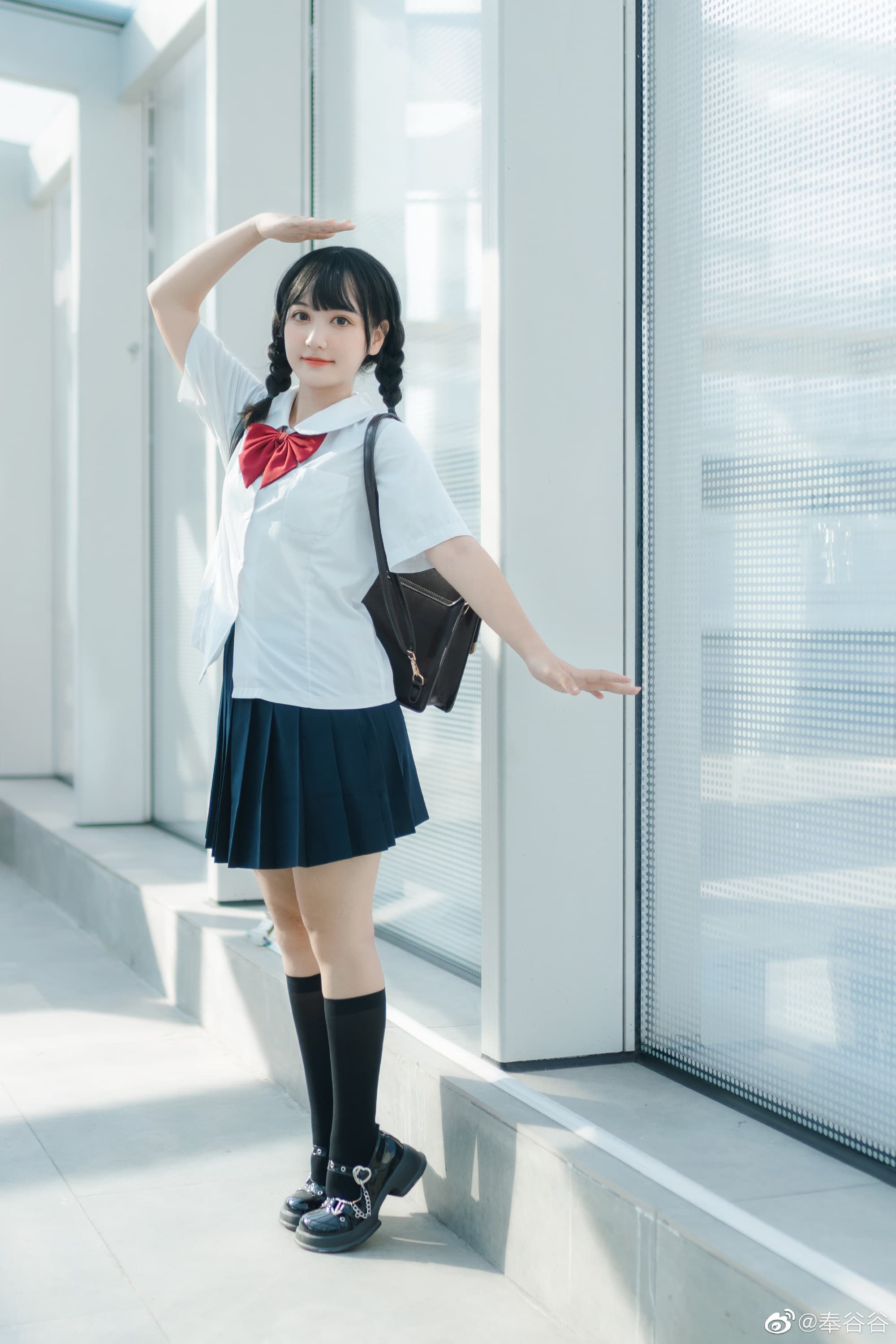 jk 日系写真「 天台的阳光@奉谷谷 JK-第2张