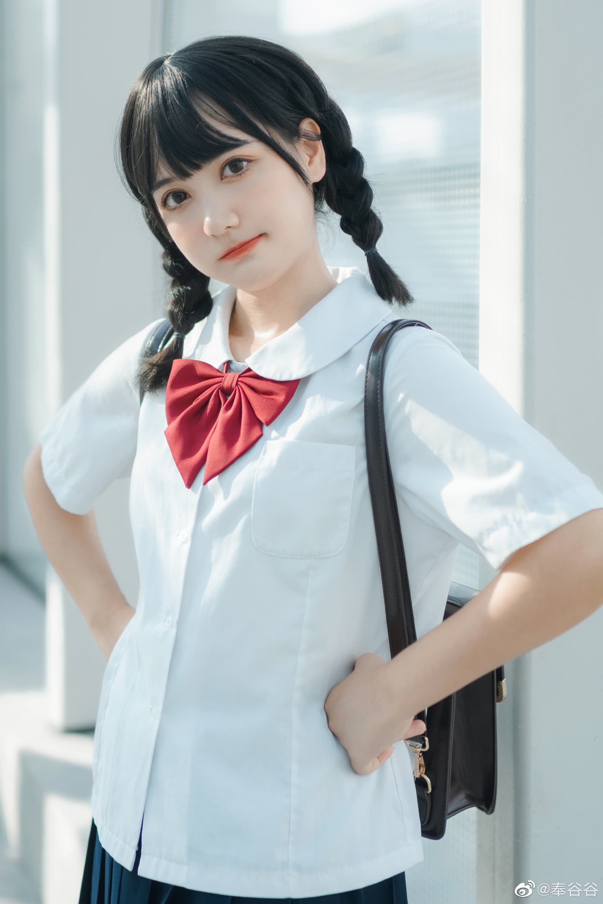 jk 日系写真「 天台的阳光@奉谷谷 JK-第1张