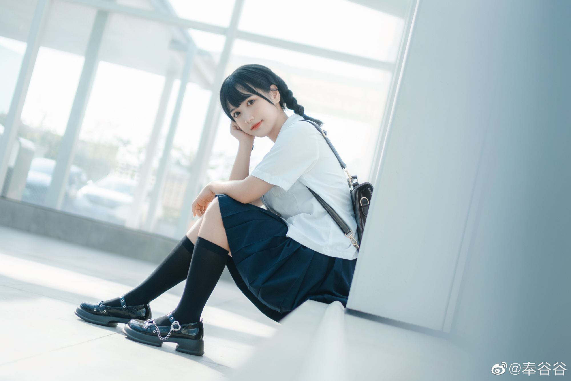 jk 日系写真「 天台的阳光@奉谷谷 JK-第6张