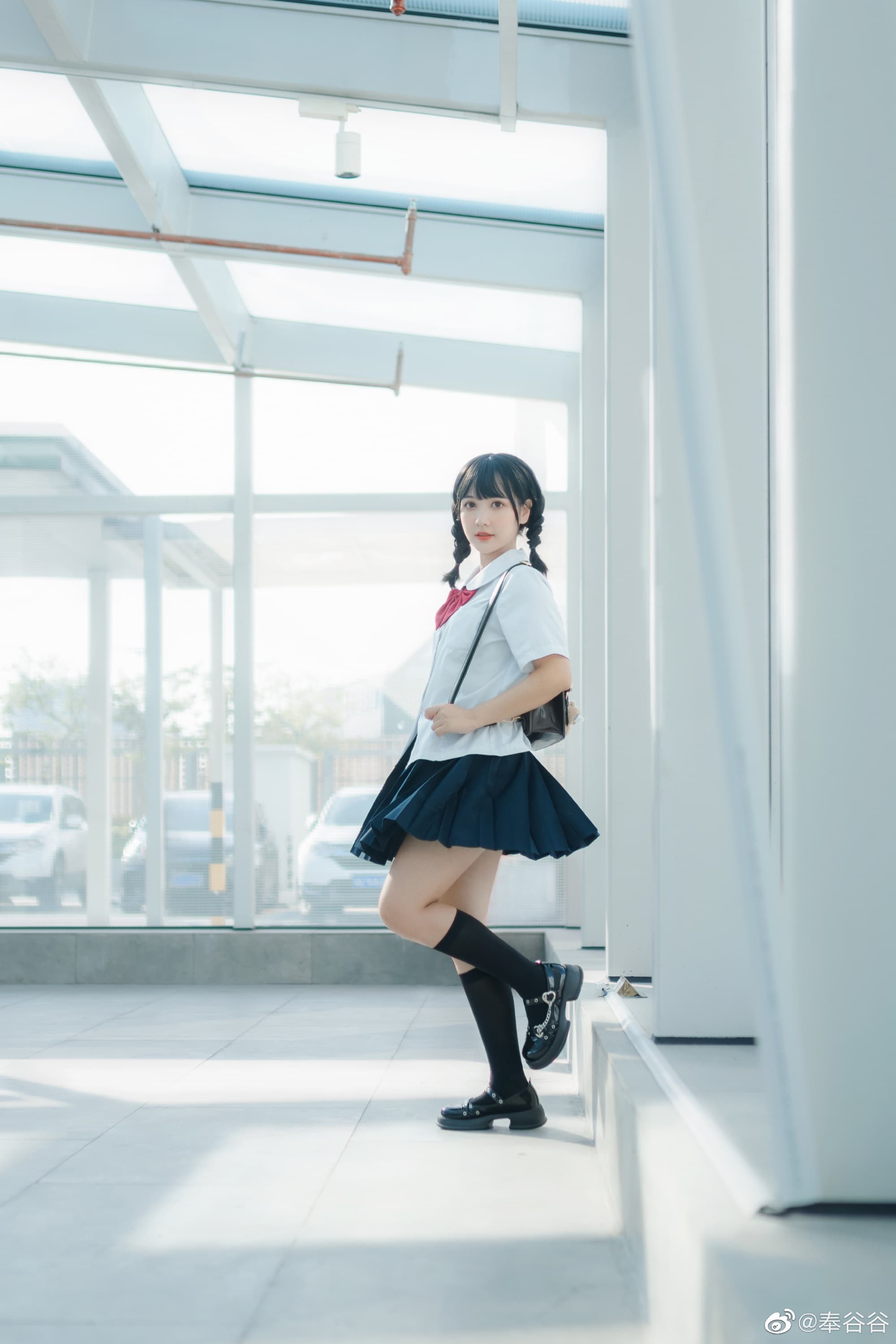 jk 日系写真「 天台的阳光@奉谷谷 JK-第9张