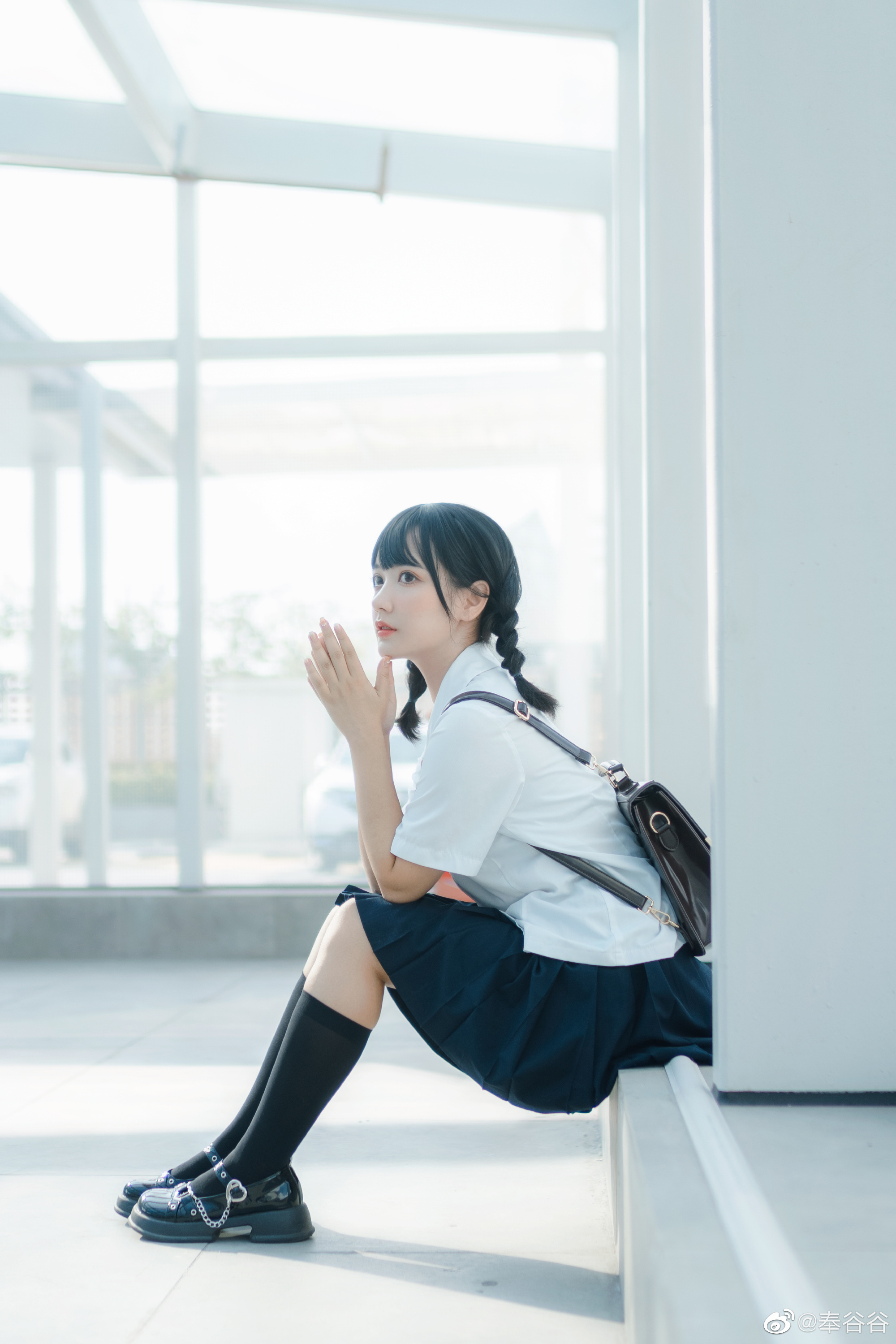 jk 日系写真「 天台的阳光@奉谷谷 JK-第10张