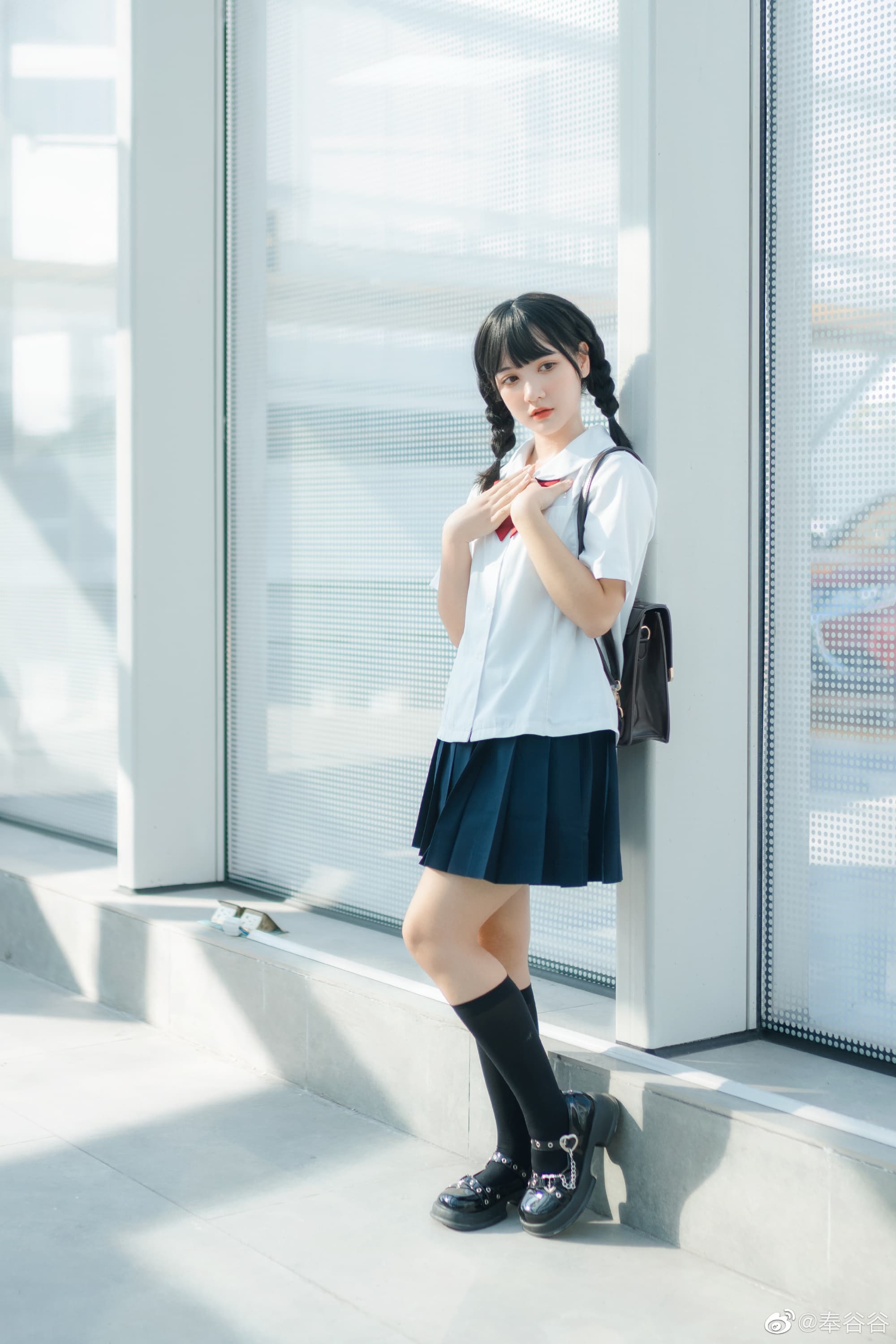 jk 日系写真「 天台的阳光@奉谷谷 JK-第11张