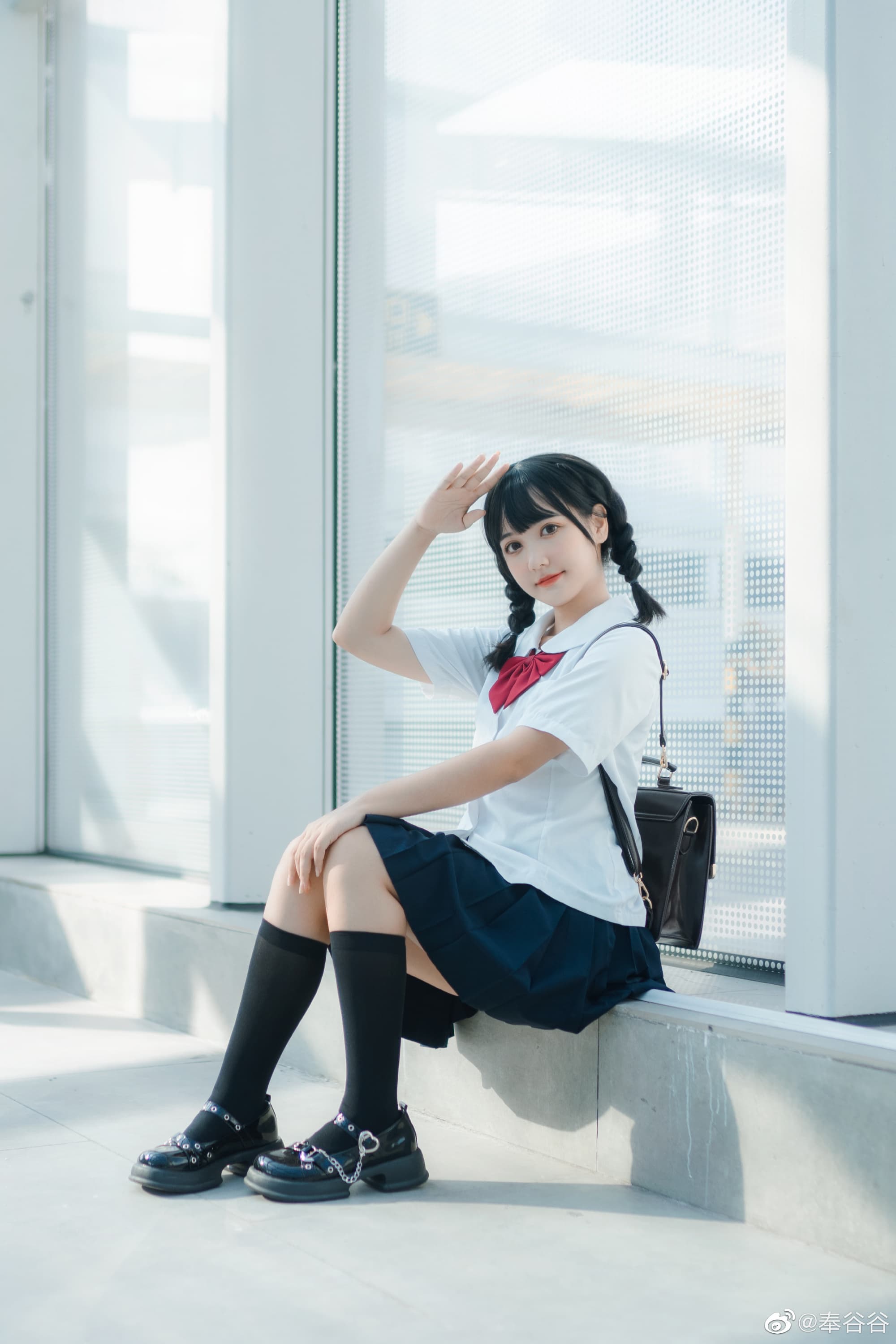 jk 日系写真「 天台的阳光@奉谷谷 JK-第12张
