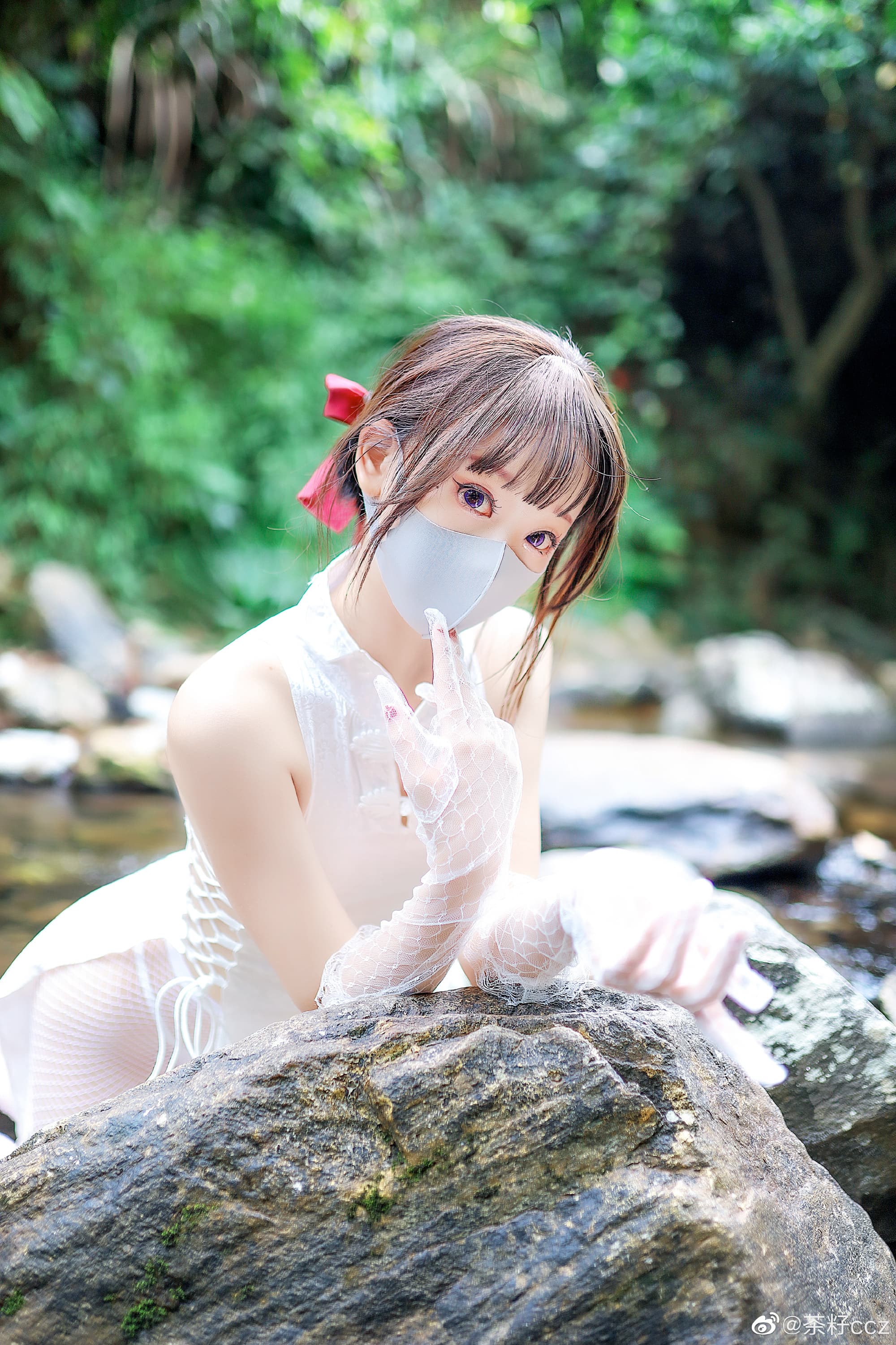 民国风旗袍 溪边一抹白@茶籽ccz 摄影-第5张