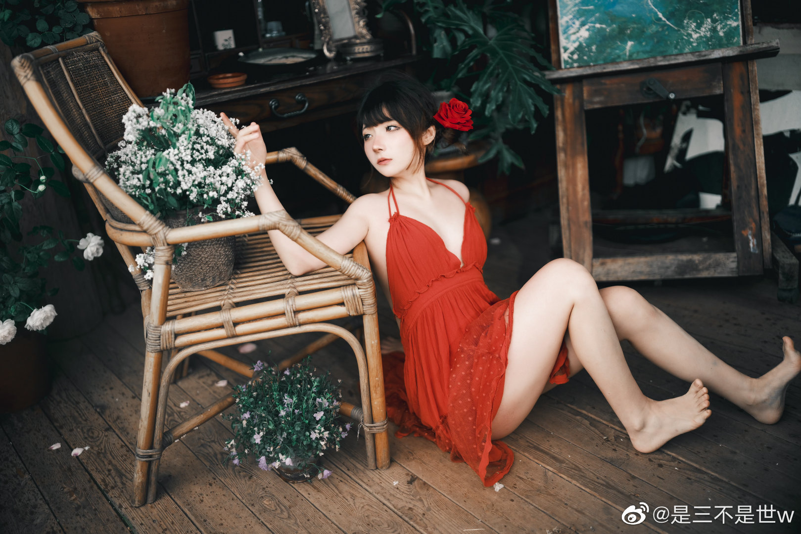 少女写真 正因为你在玫瑰上花费了时间，才使你的玫瑰如此重要。@是三不是世w 摄影-第7张
