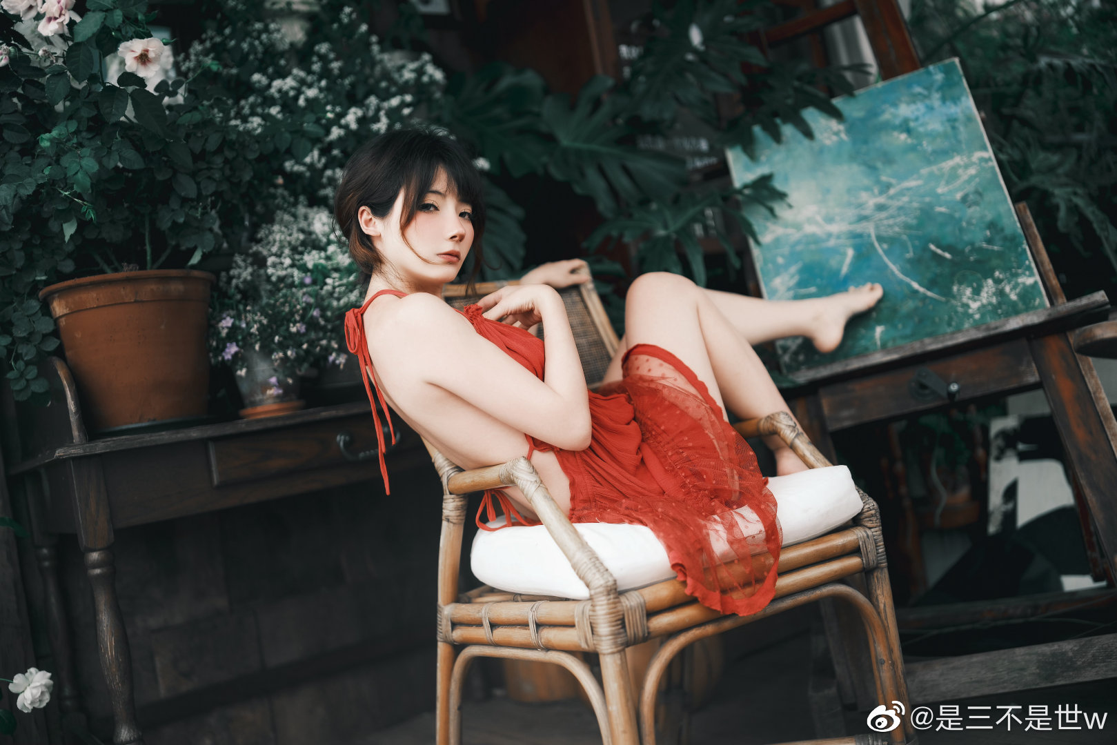 少女写真 正因为你在玫瑰上花费了时间，才使你的玫瑰如此重要。@是三不是世w 摄影-第8张