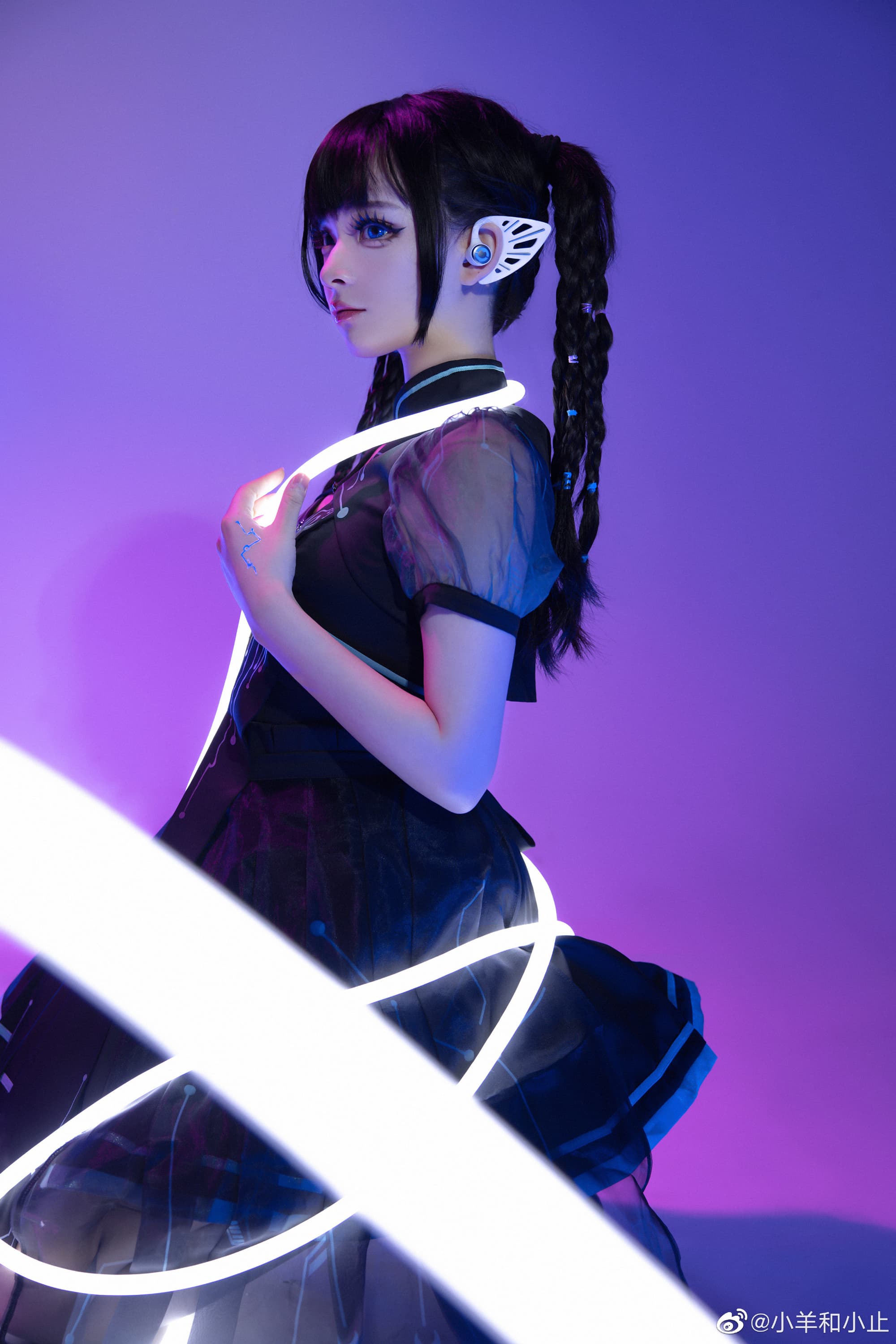 lolita 第一次尝试赛博朋克风～ 好酷！@小羊和小止 LOLITA-第2张
