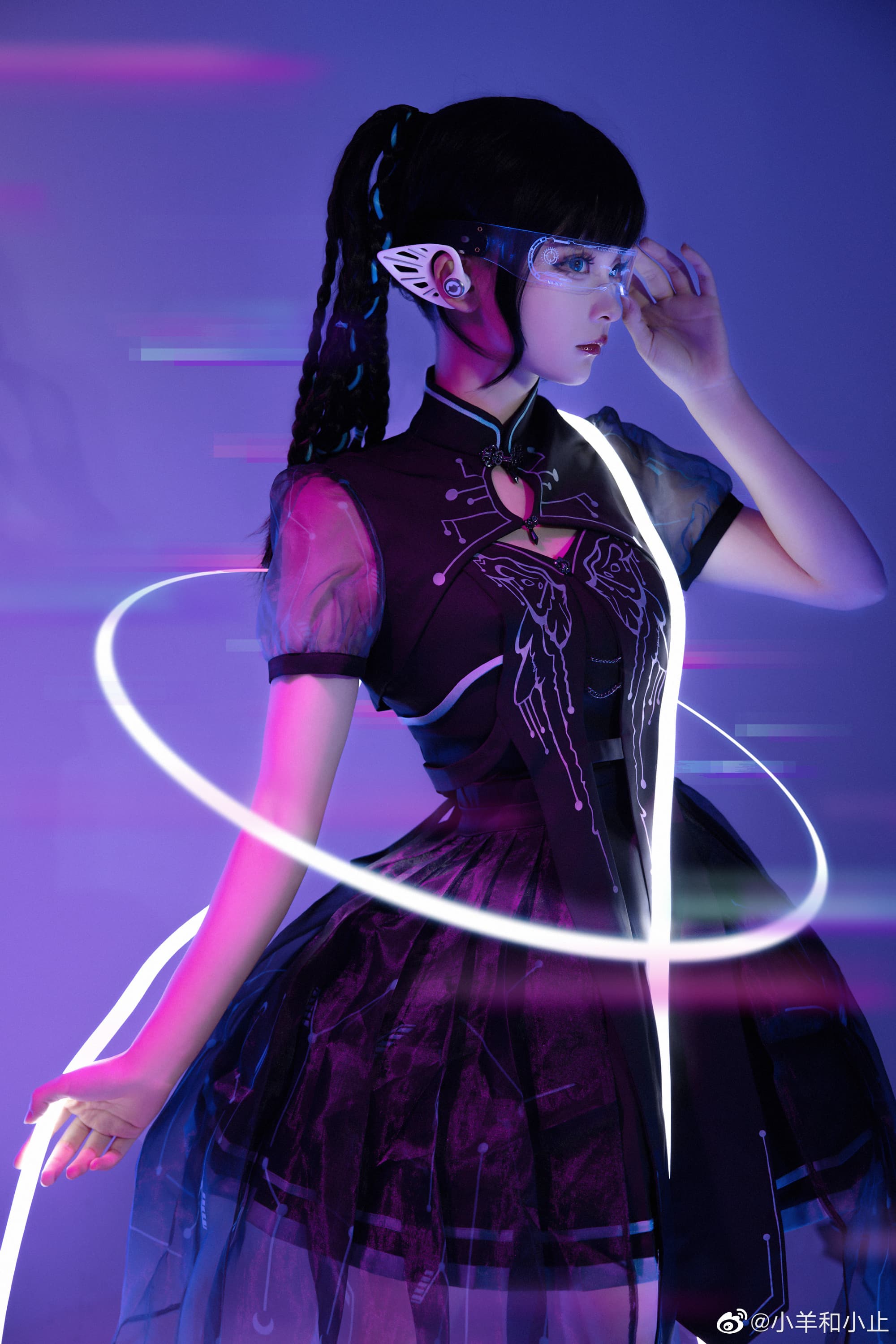 lolita 第一次尝试赛博朋克风～ 好酷！@小羊和小止 LOLITA-第3张