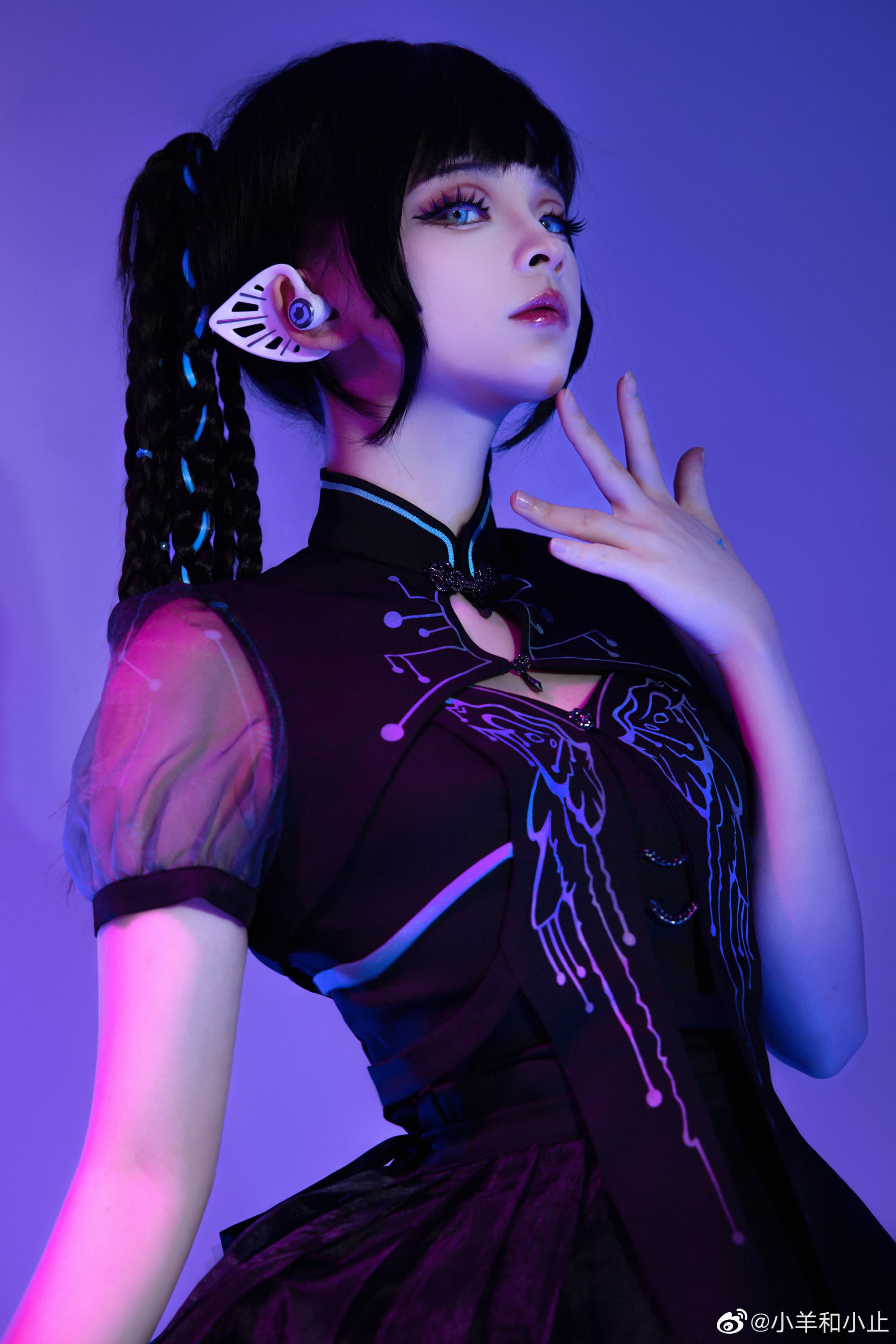 lolita 第一次尝试赛博朋克风～ 好酷！@小羊和小止 LOLITA-第4张